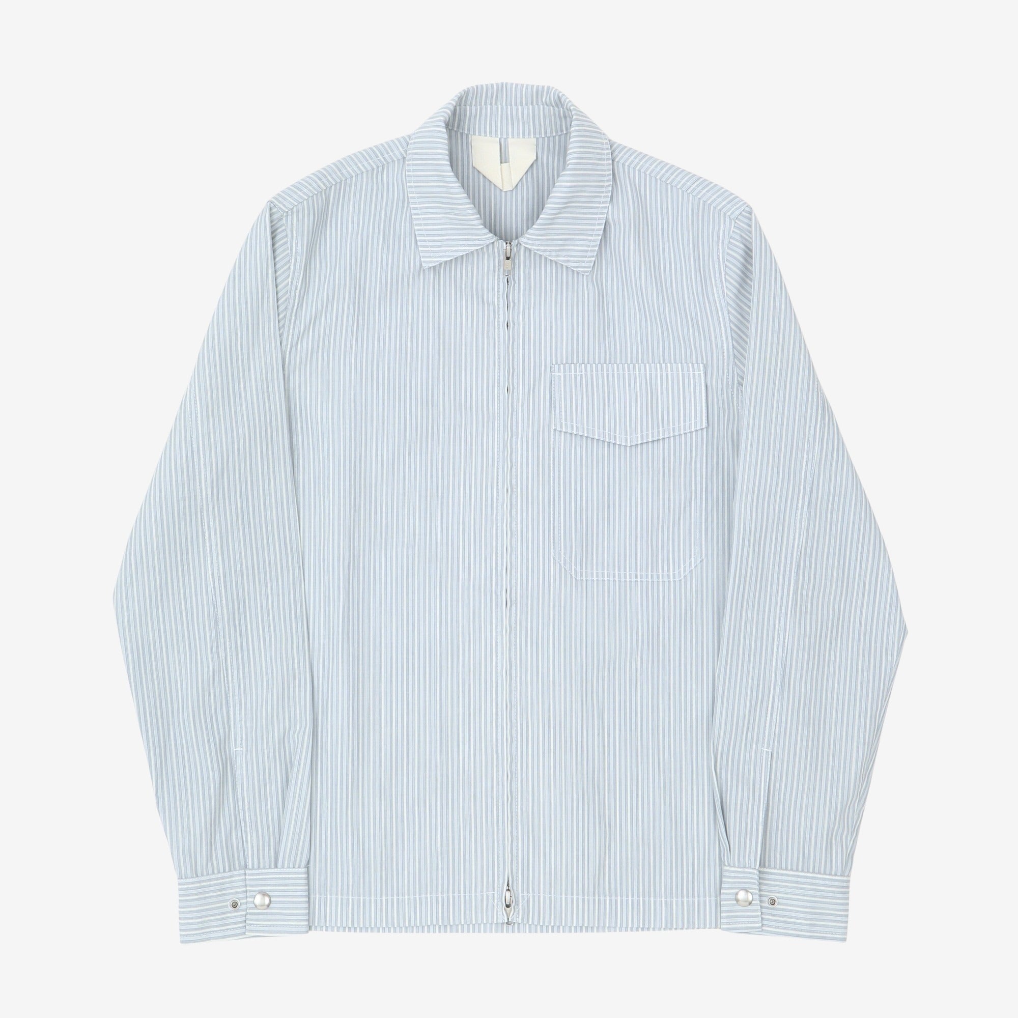 Striped Zip Overshirt