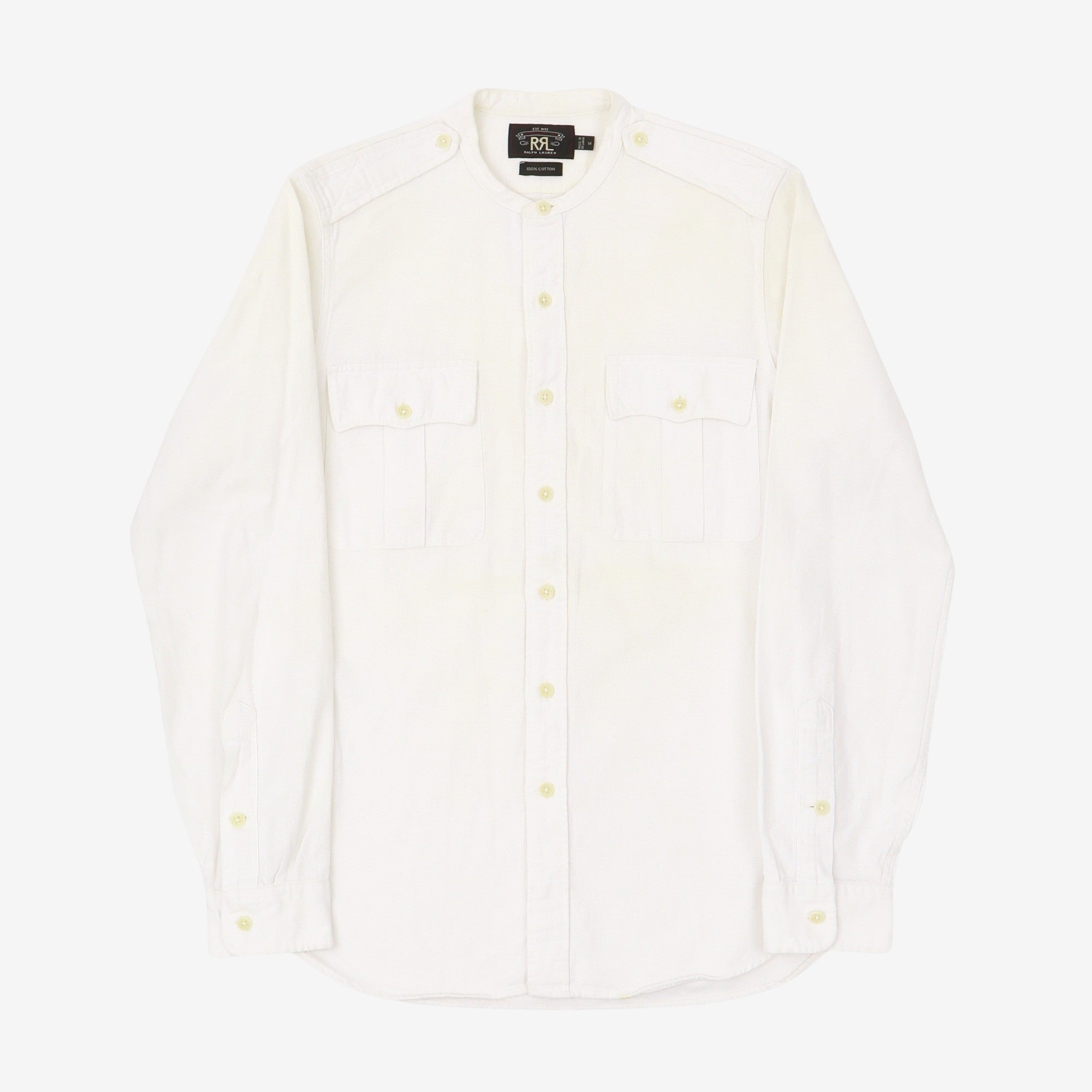 Collarless Military Shirt