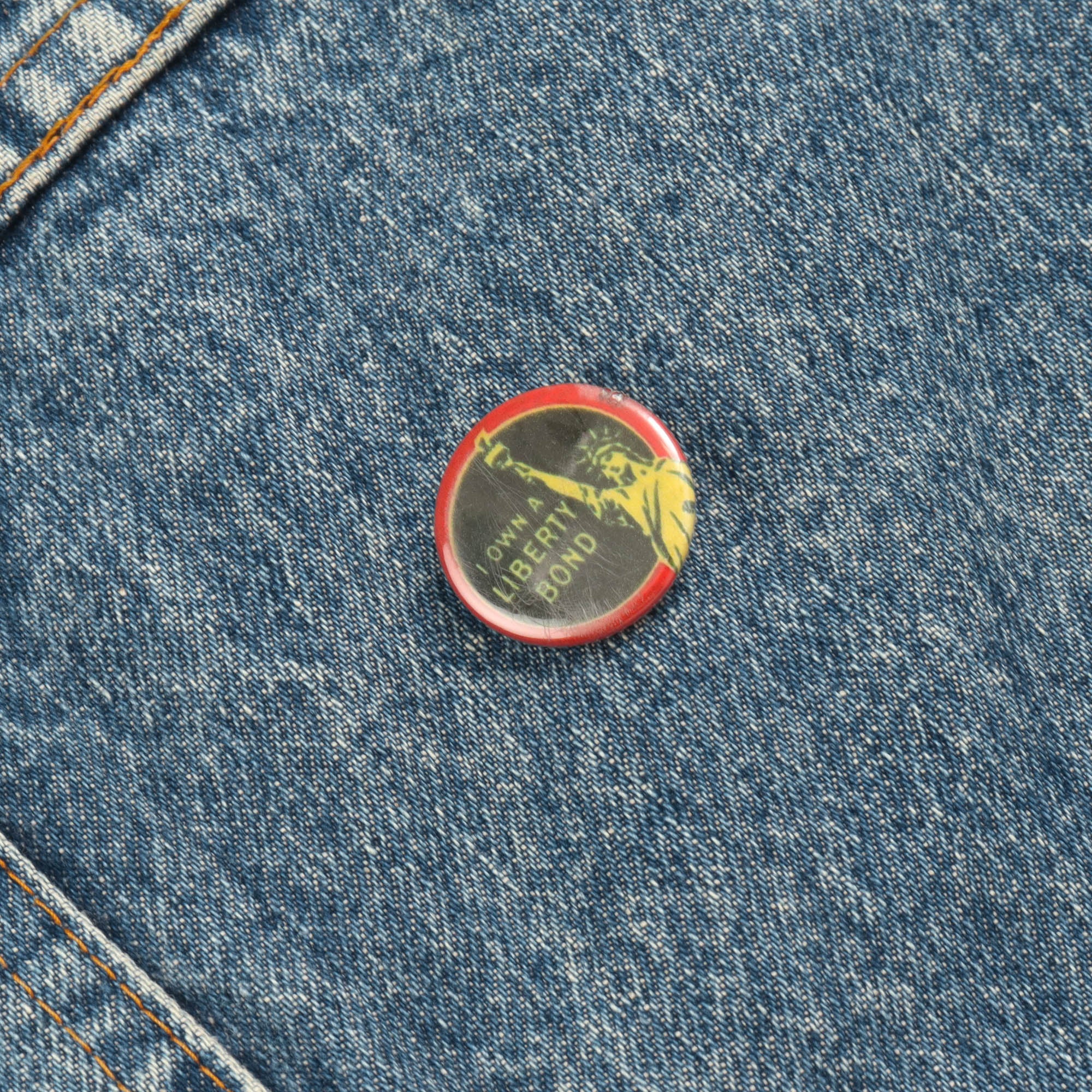 Vintage 80s Leather Collar Denim Chore Jacket