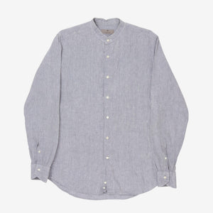 Collarless Linen Shirt