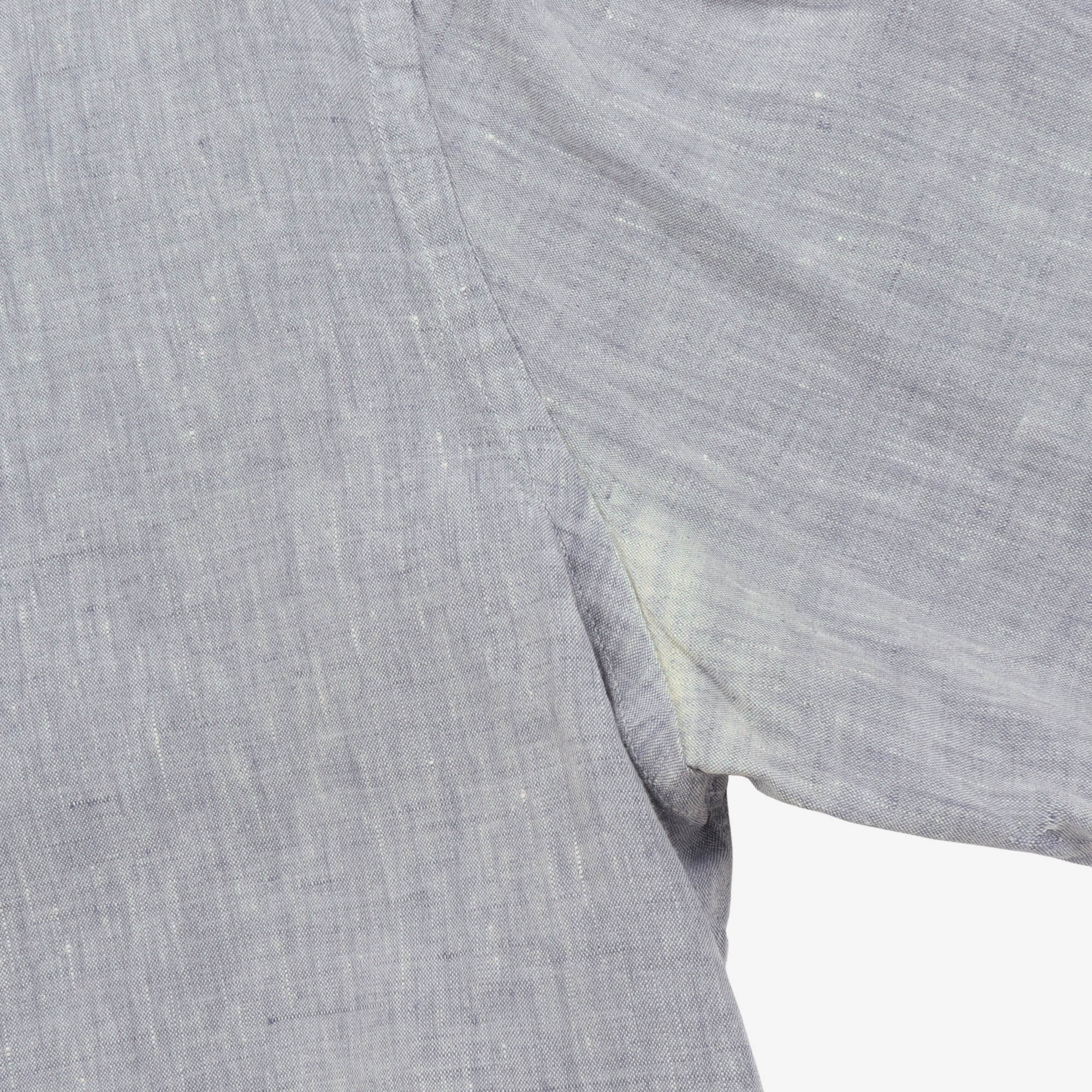 Collarless Linen Shirt
