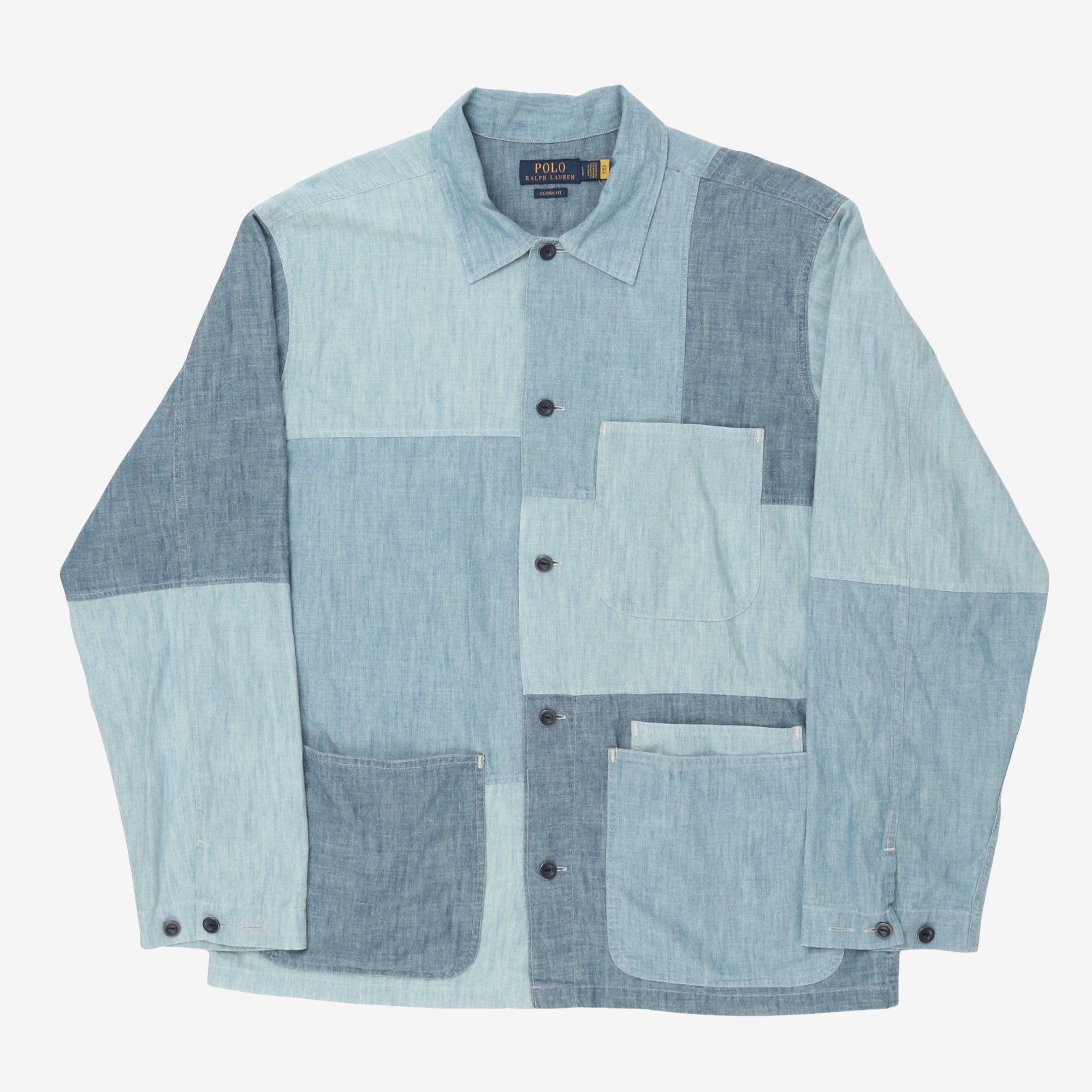 Patchwork Chambray Chore Jacket