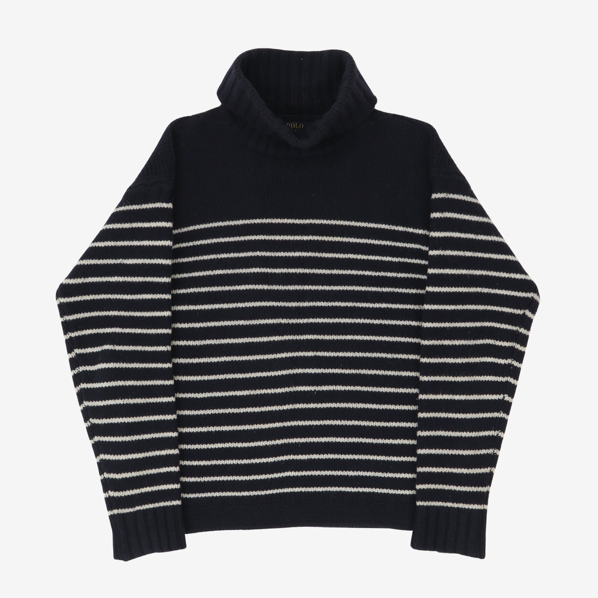 Striped Wool Roll Neck Sweater