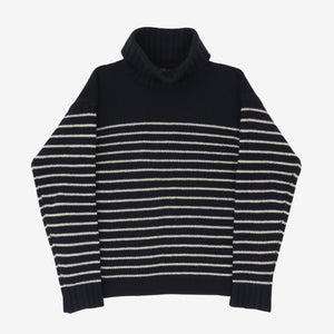Striped Wool Roll Neck Sweater