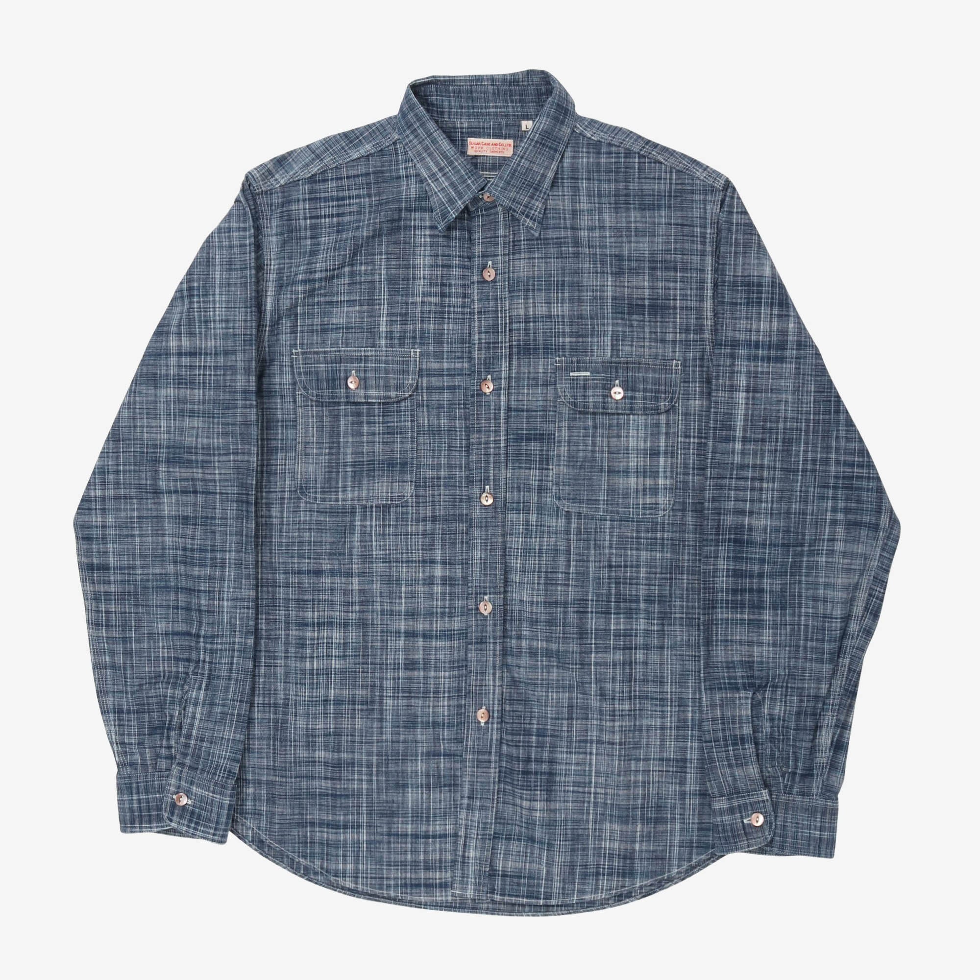 6.9oz Indigo Kasuri Shirt