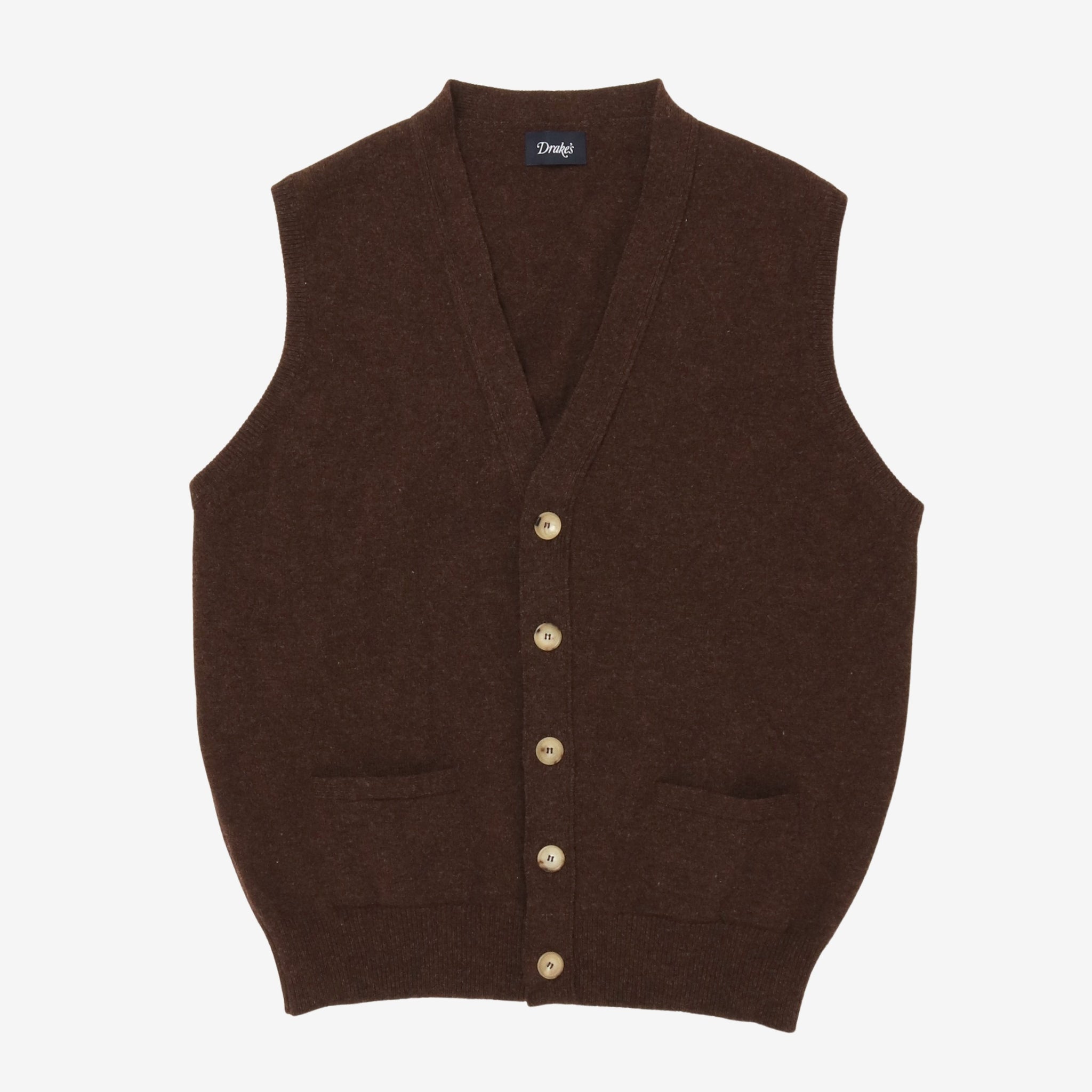Wool Sleeveless Cardigan