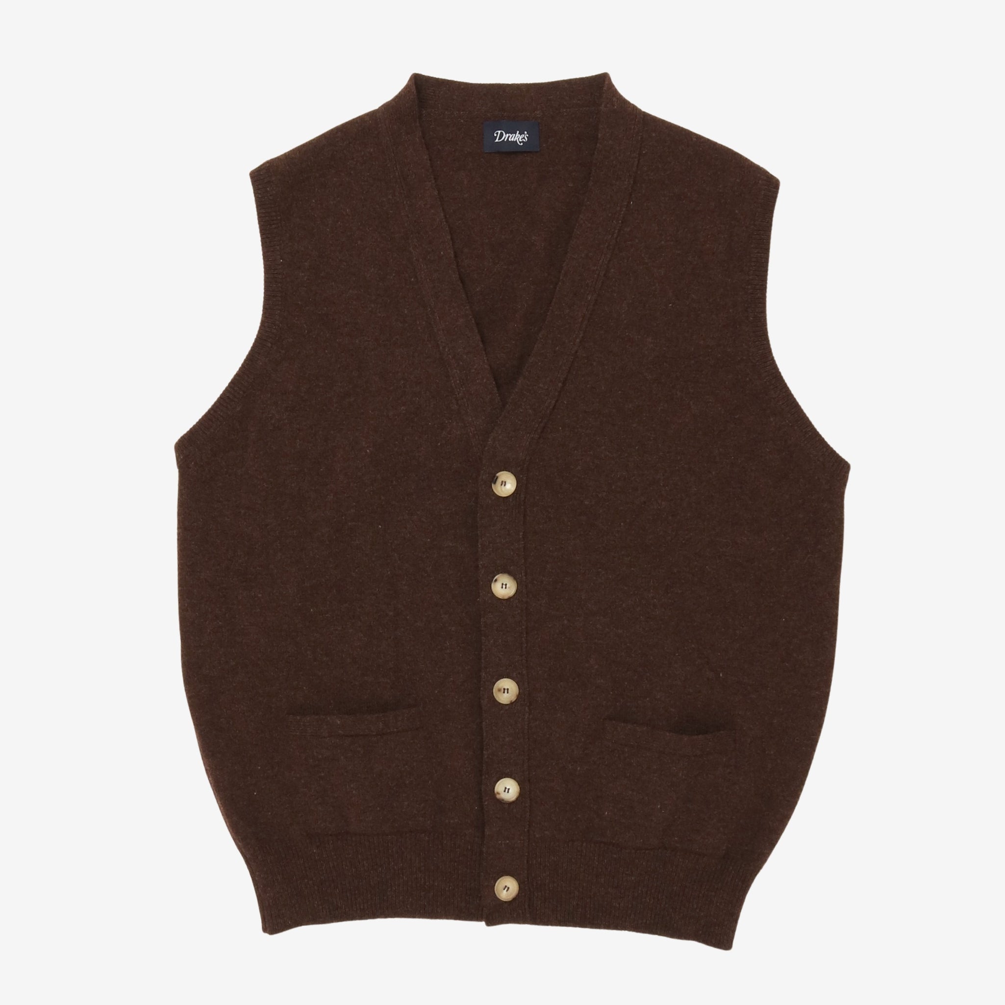 Wool Sleeveless Cardigan