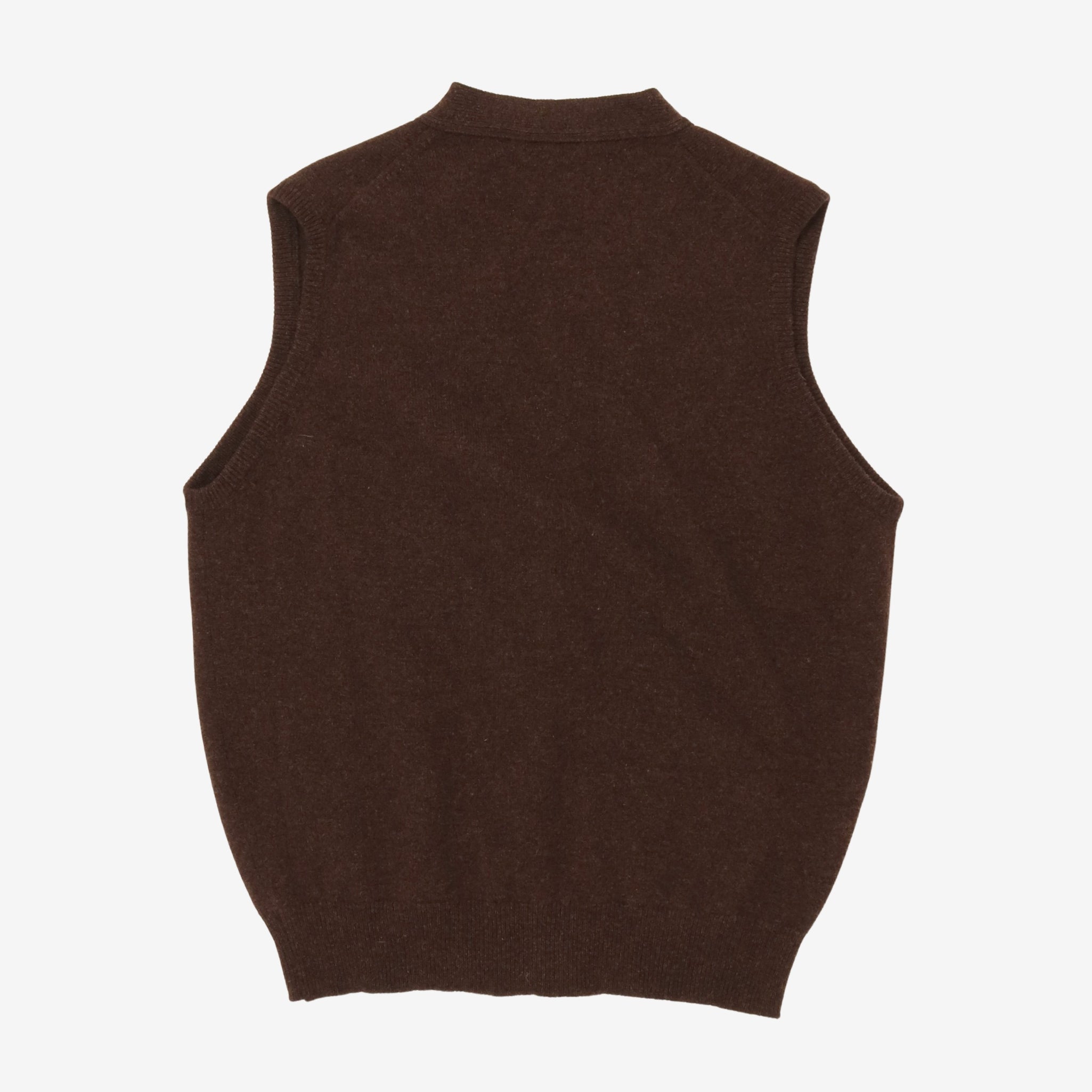 Wool Sleeveless Cardigan