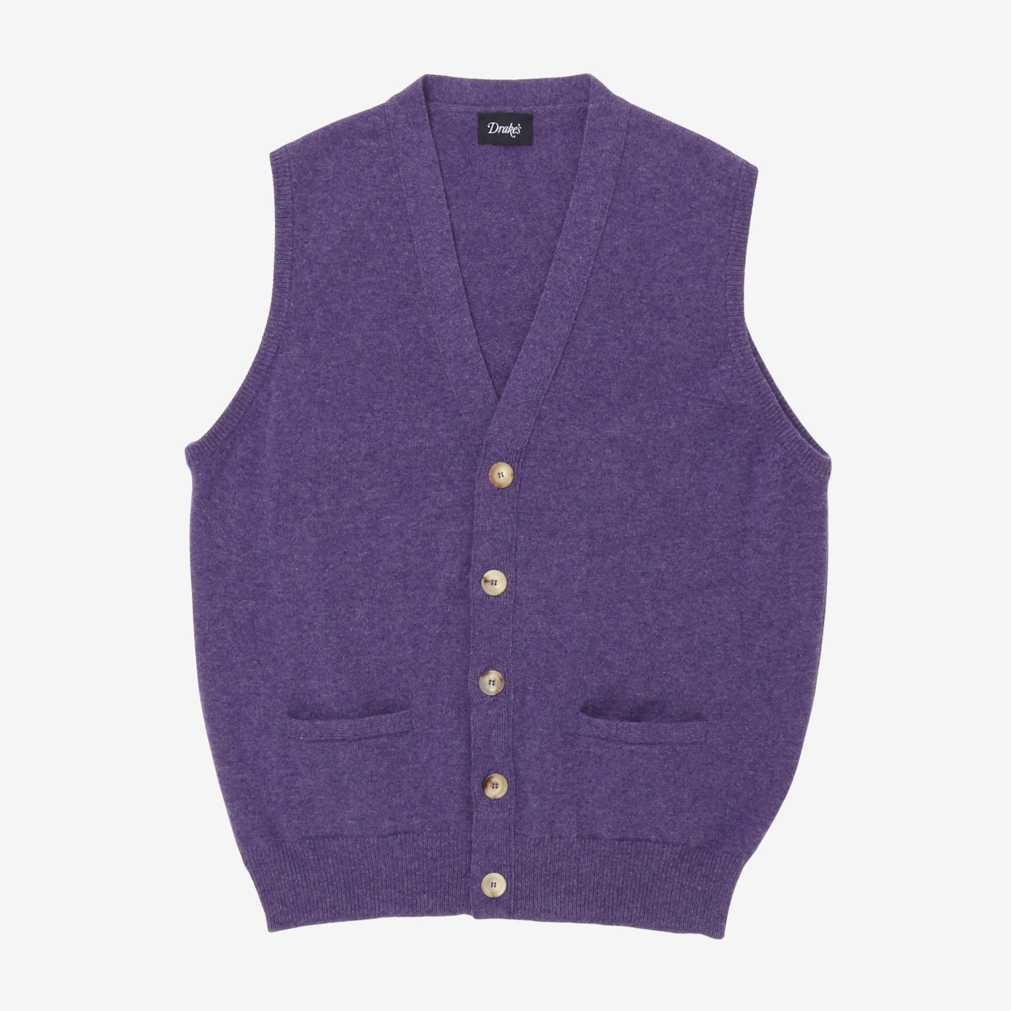 Wool Sleeveless Cardigan