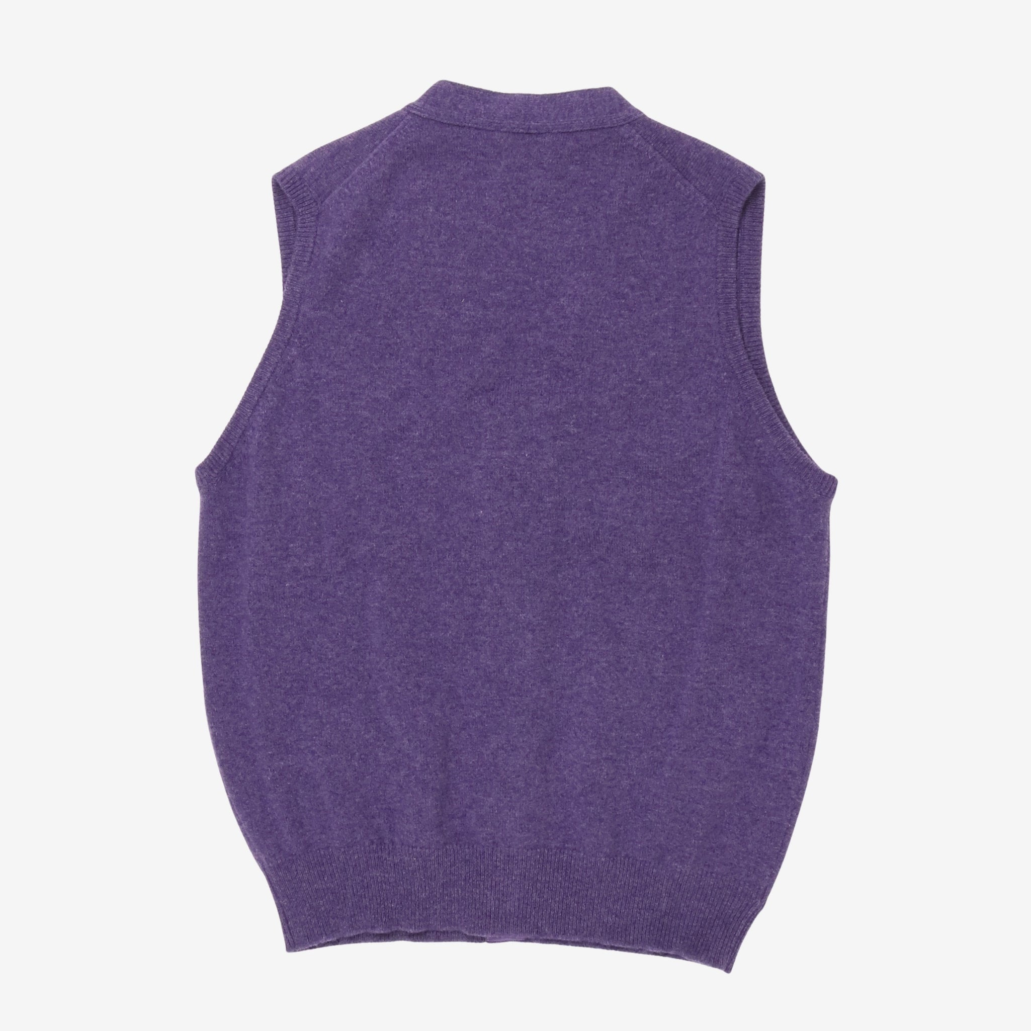 Wool Sleeveless Cardigan