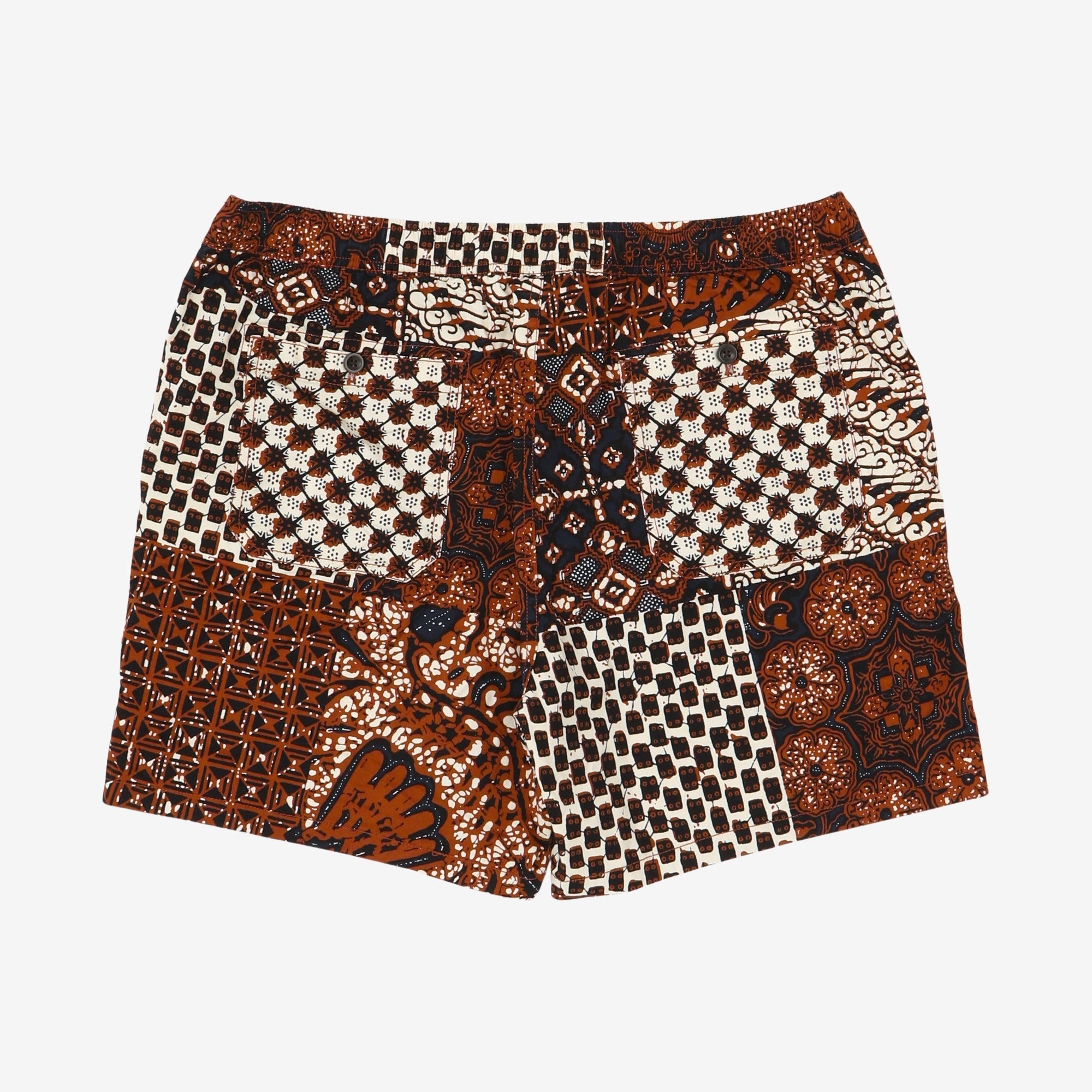Patchwork Print 6" Shorts