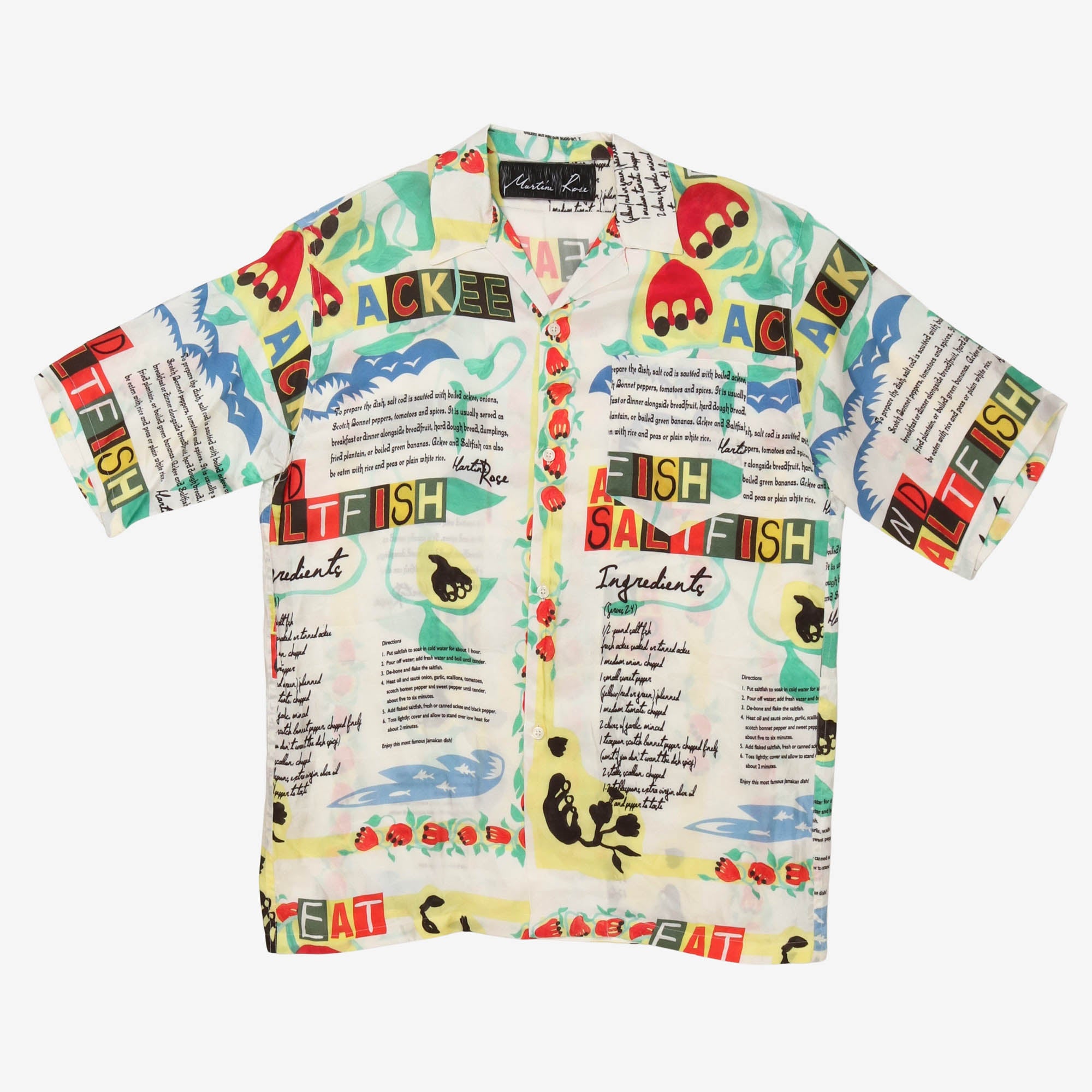 SS Open Collar Patterned Shirt