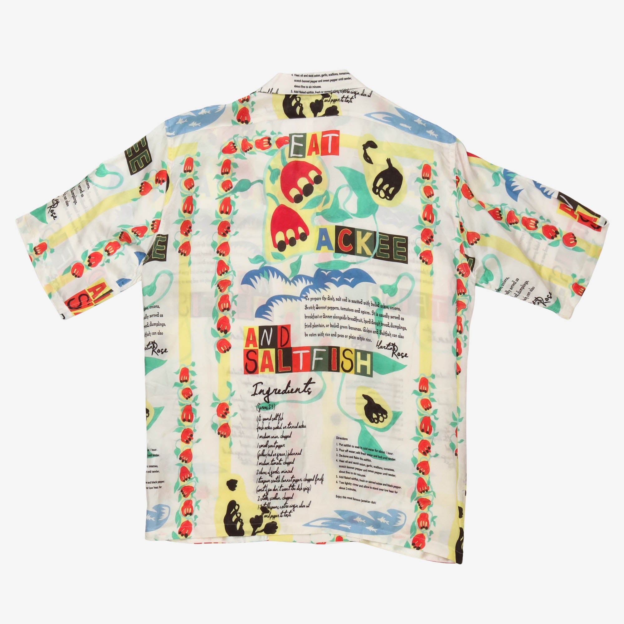 SS Open Collar Patterned Shirt