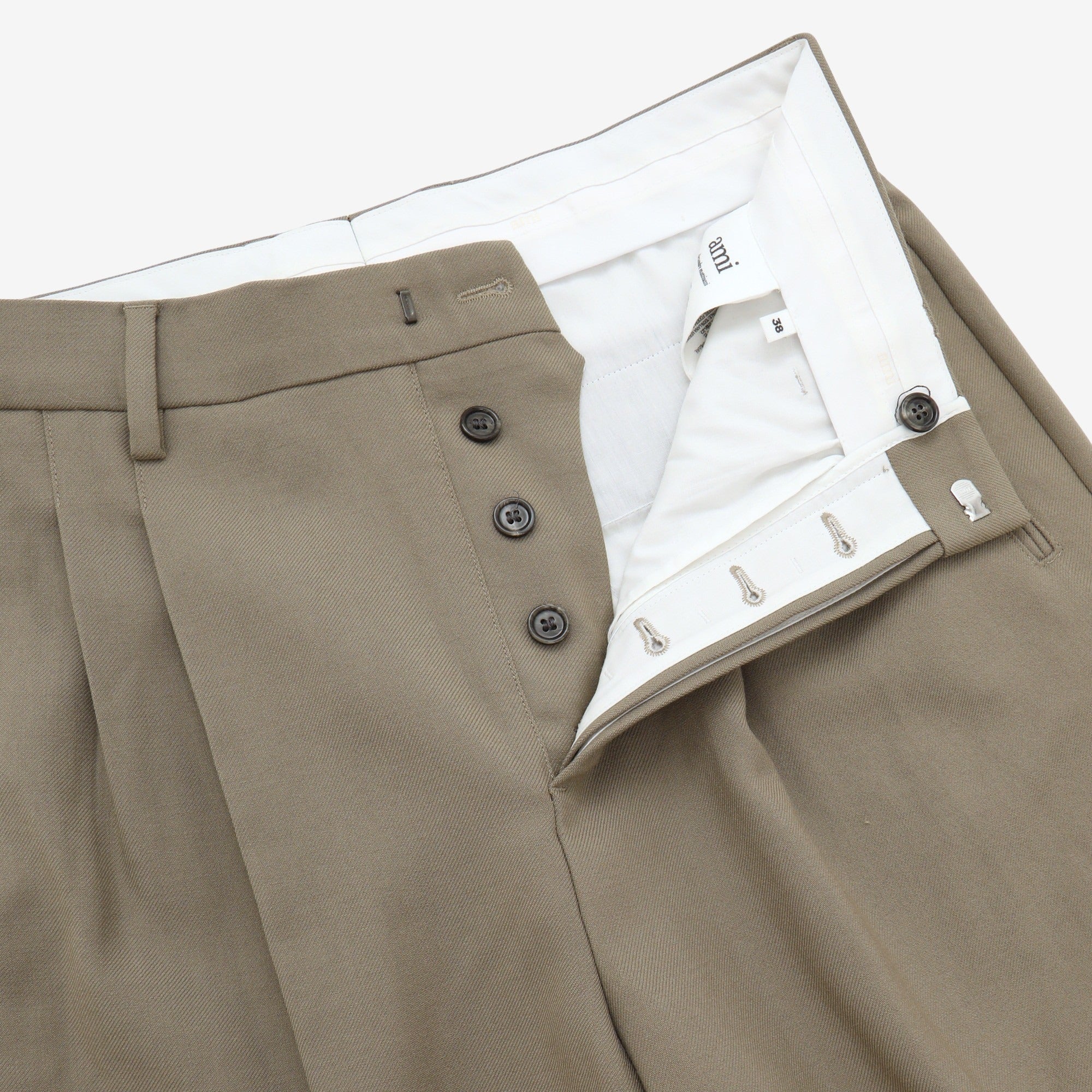 Wool Large Fit Trousers (31W x 30.5L)