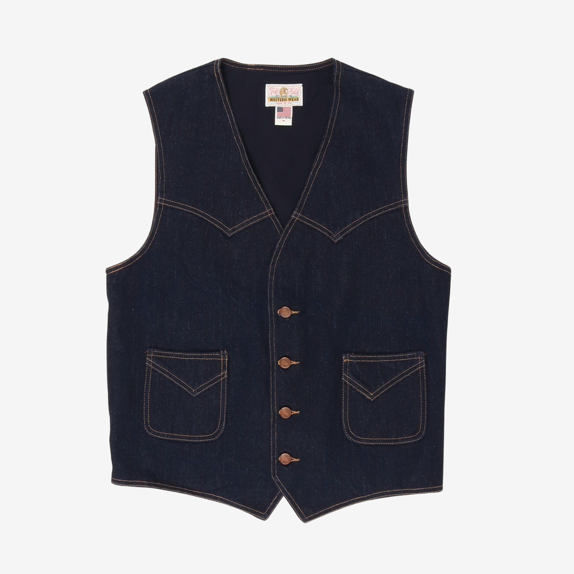 Denim Western Vest