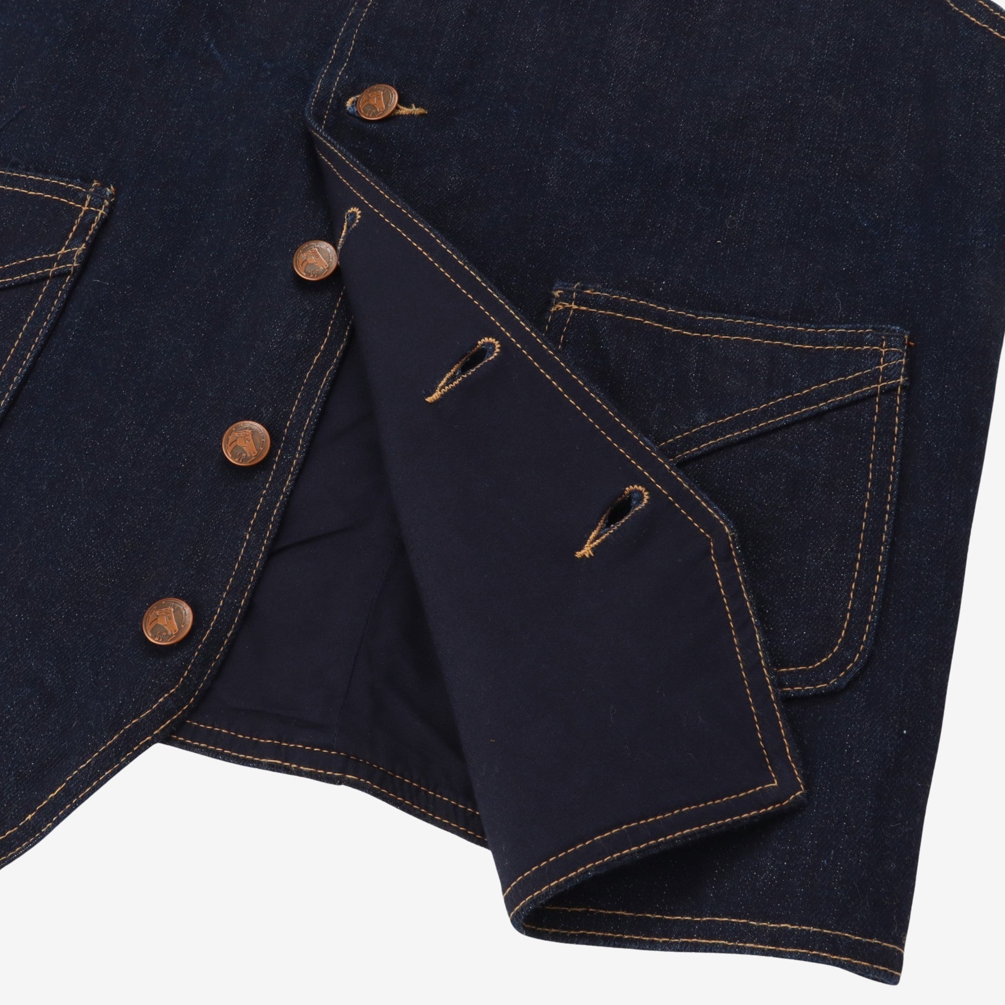 Denim Western Vest