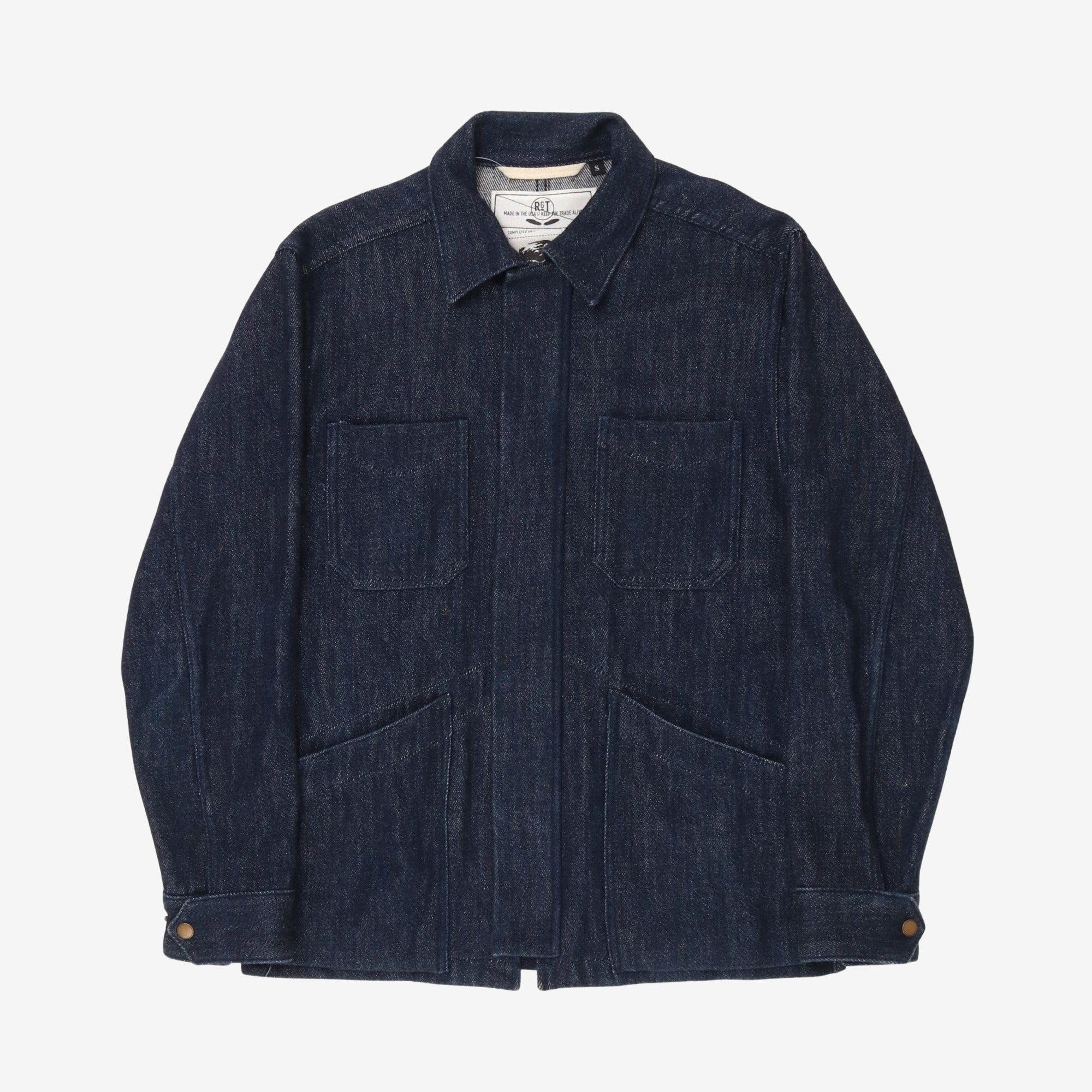 Knitted Denim Infantry Jacket
