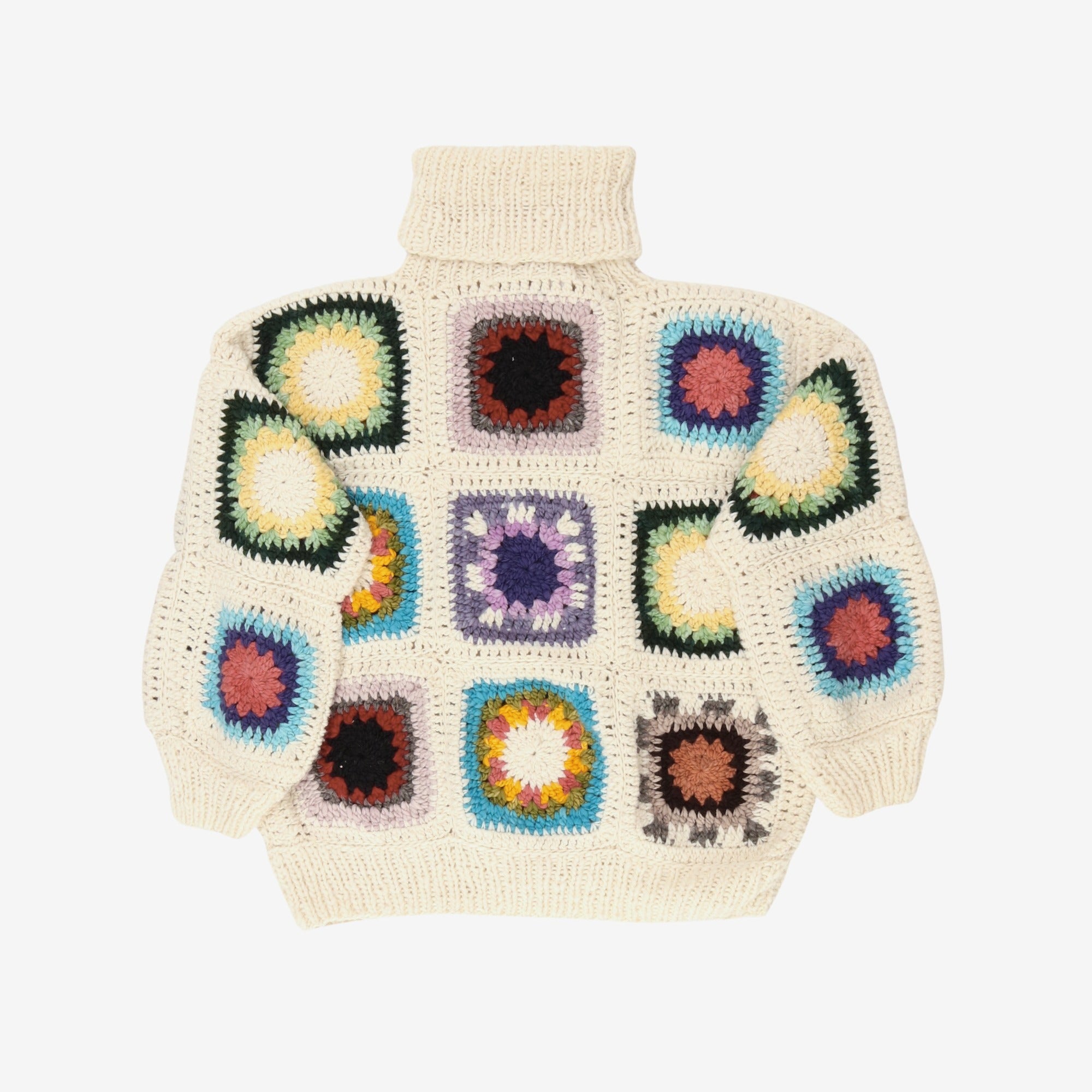 Granny Square Turtleneck Sweater