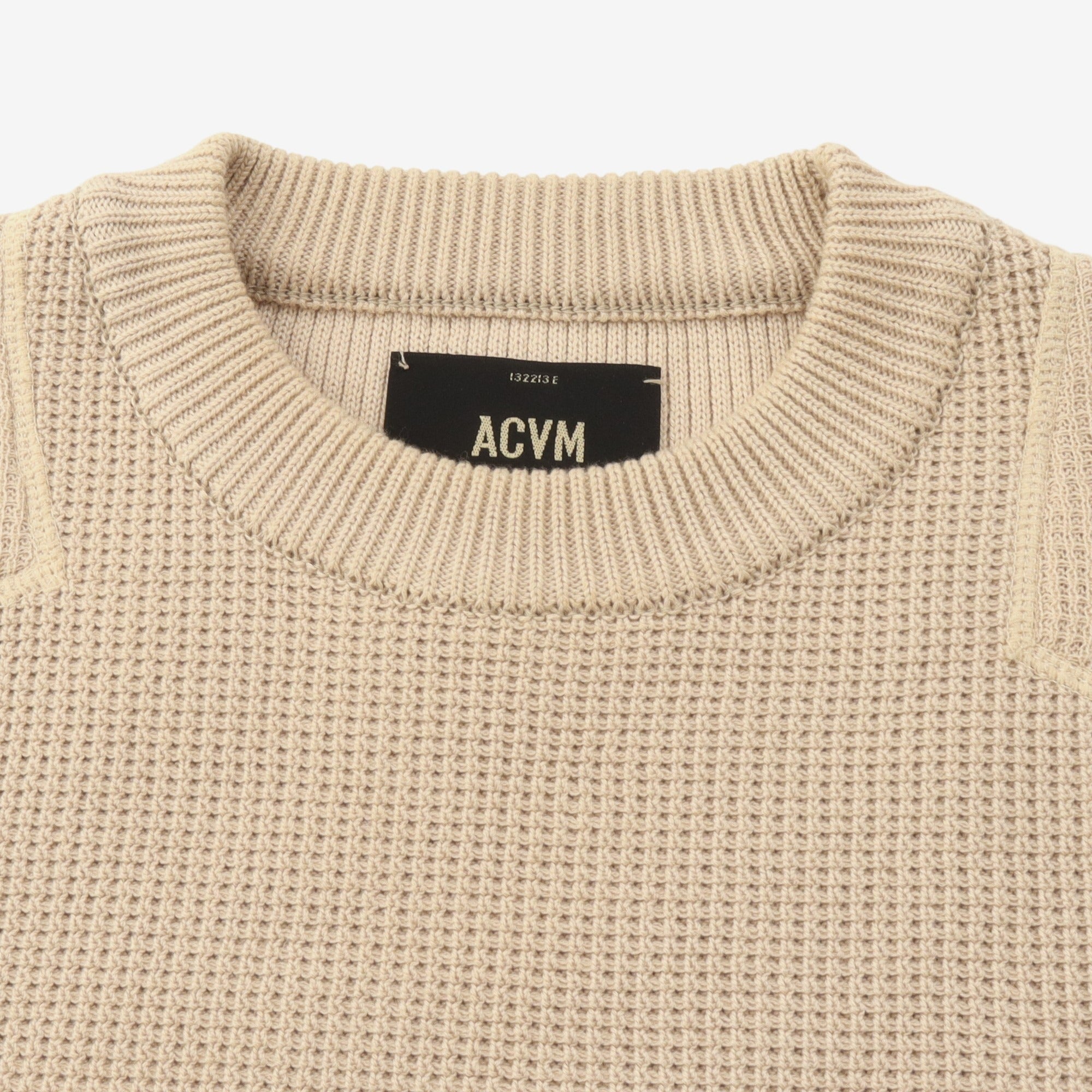 Padded Waffle Knit Sweater