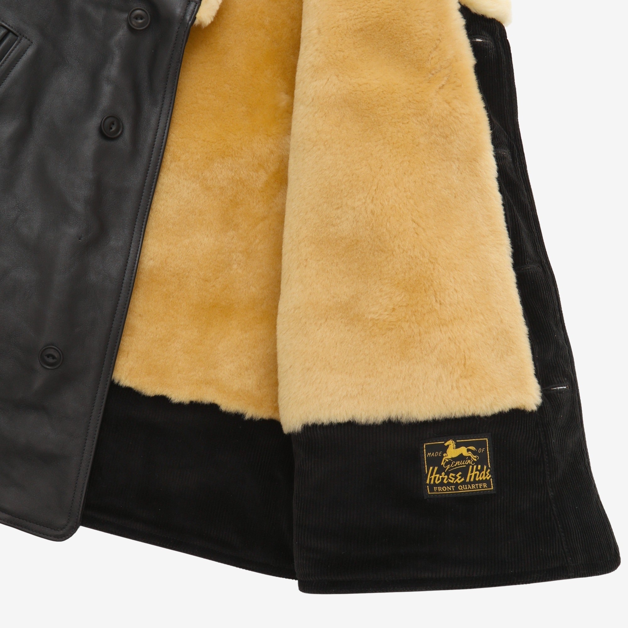 Shawl Collar Leather Coat