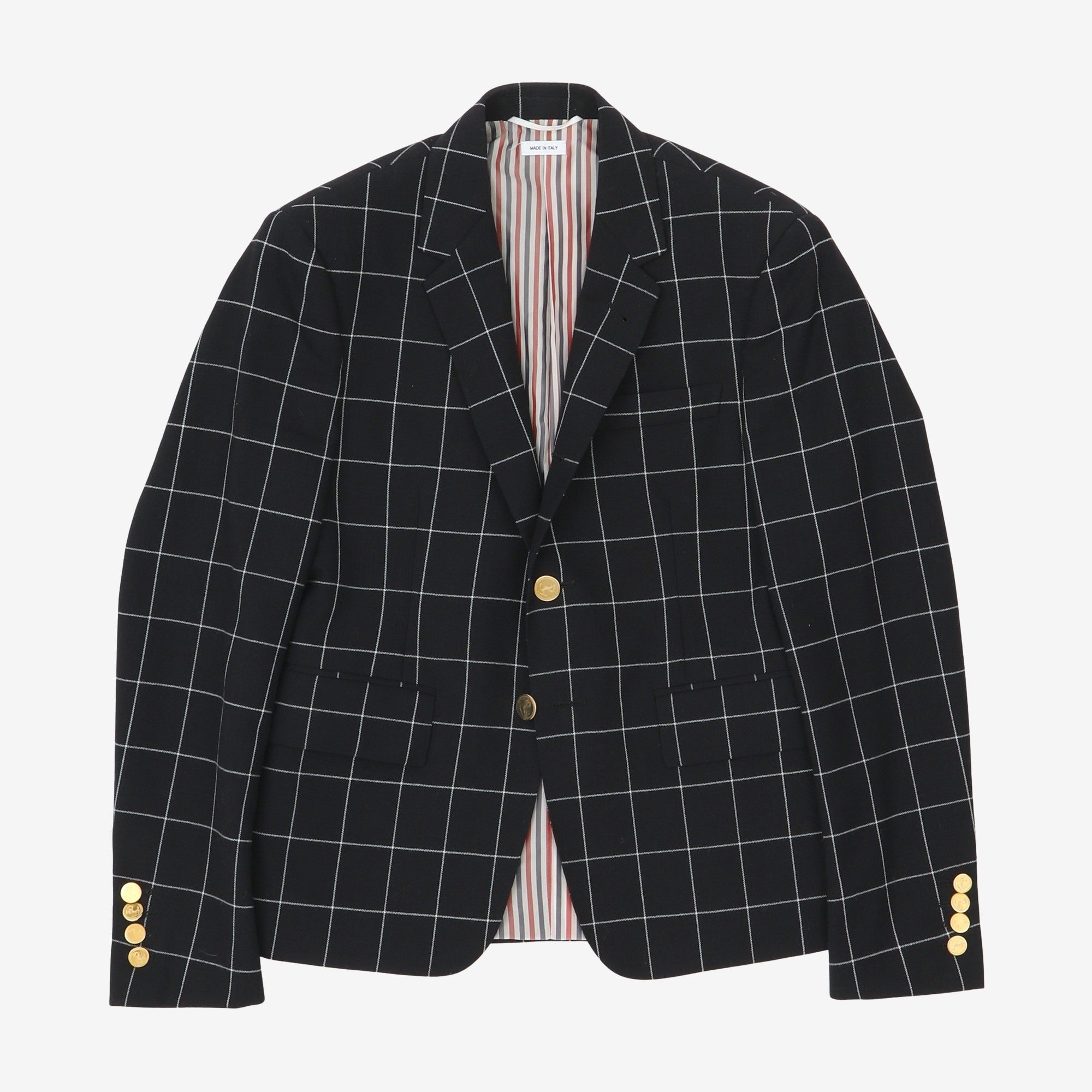 Check Wool Blazer