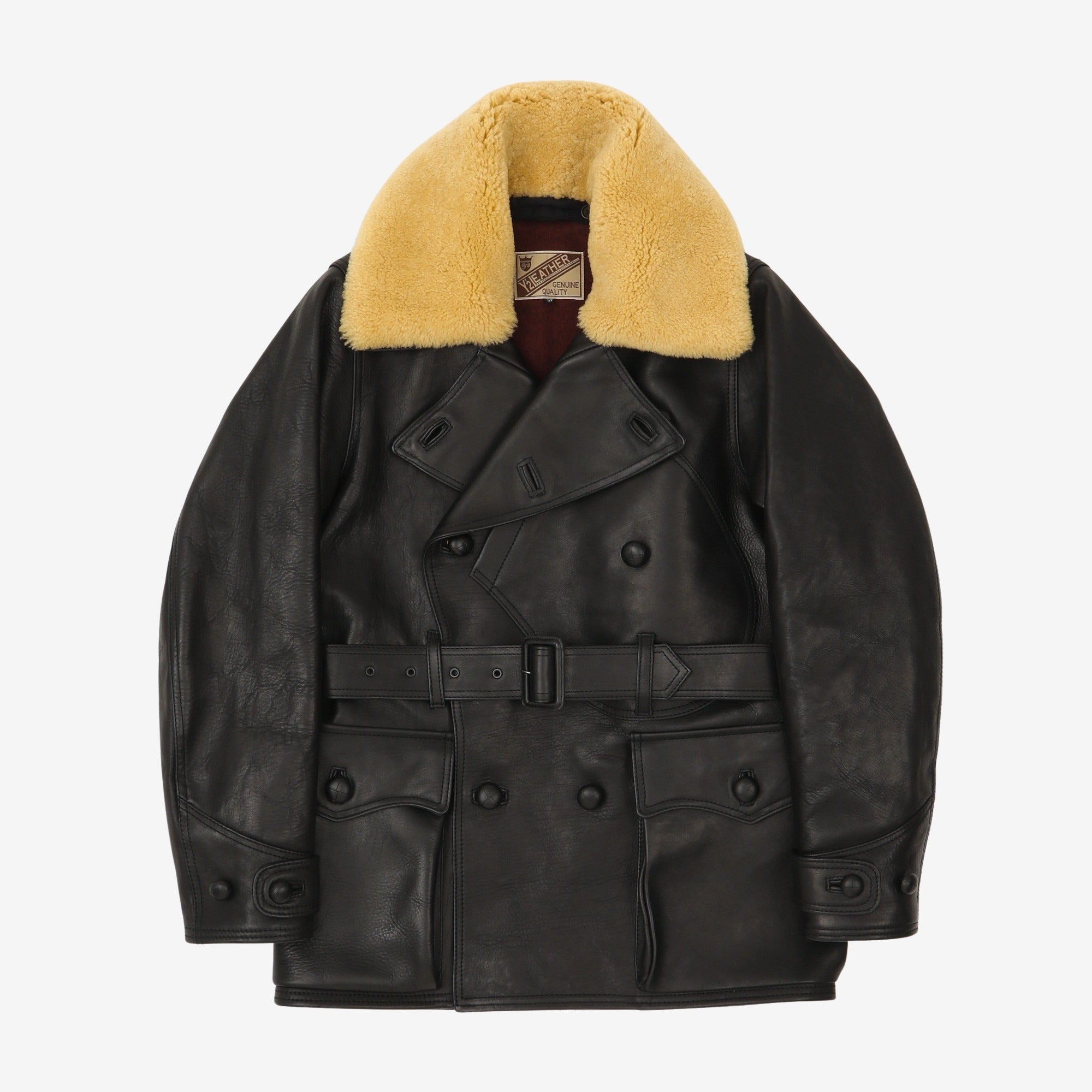 Horse Hide Leather Belt Jacket
