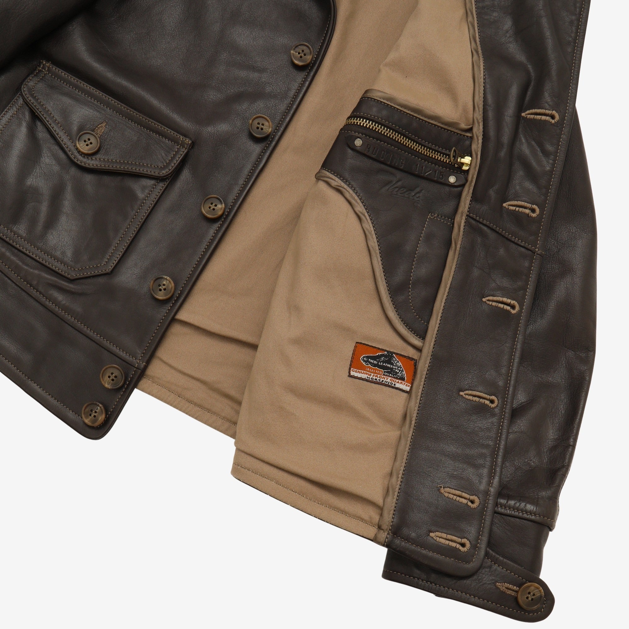 Shawl Collar Leather Jacket