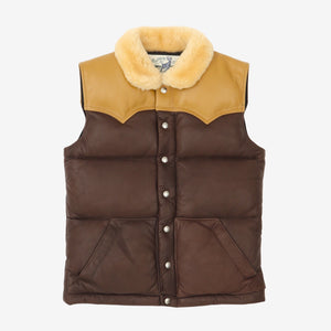 Mouton Collar Deerskin Vest