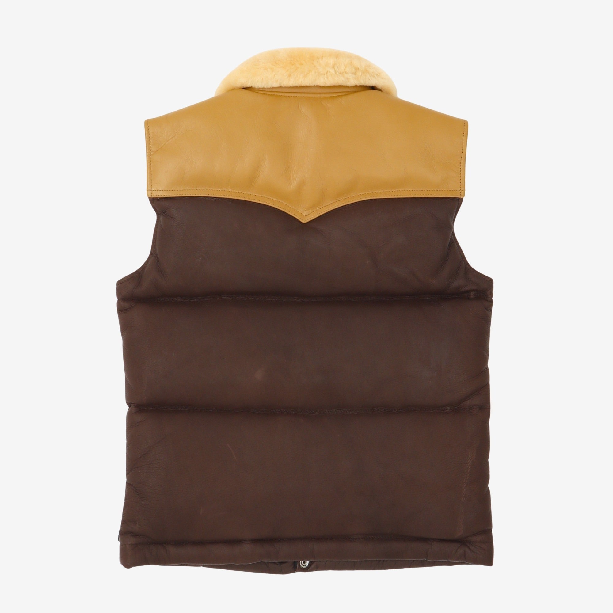 Mouton Collar Deerskin Vest