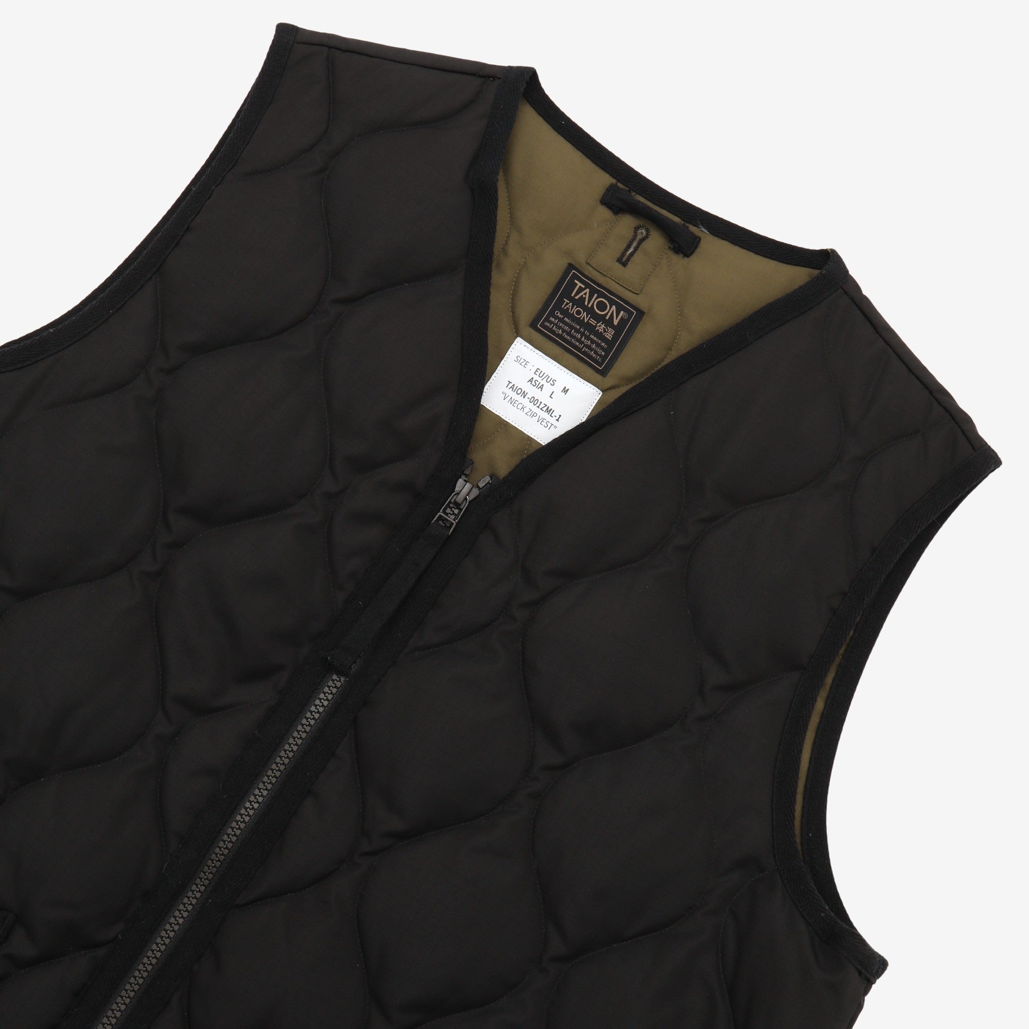 Military V-Neck Zip Vest