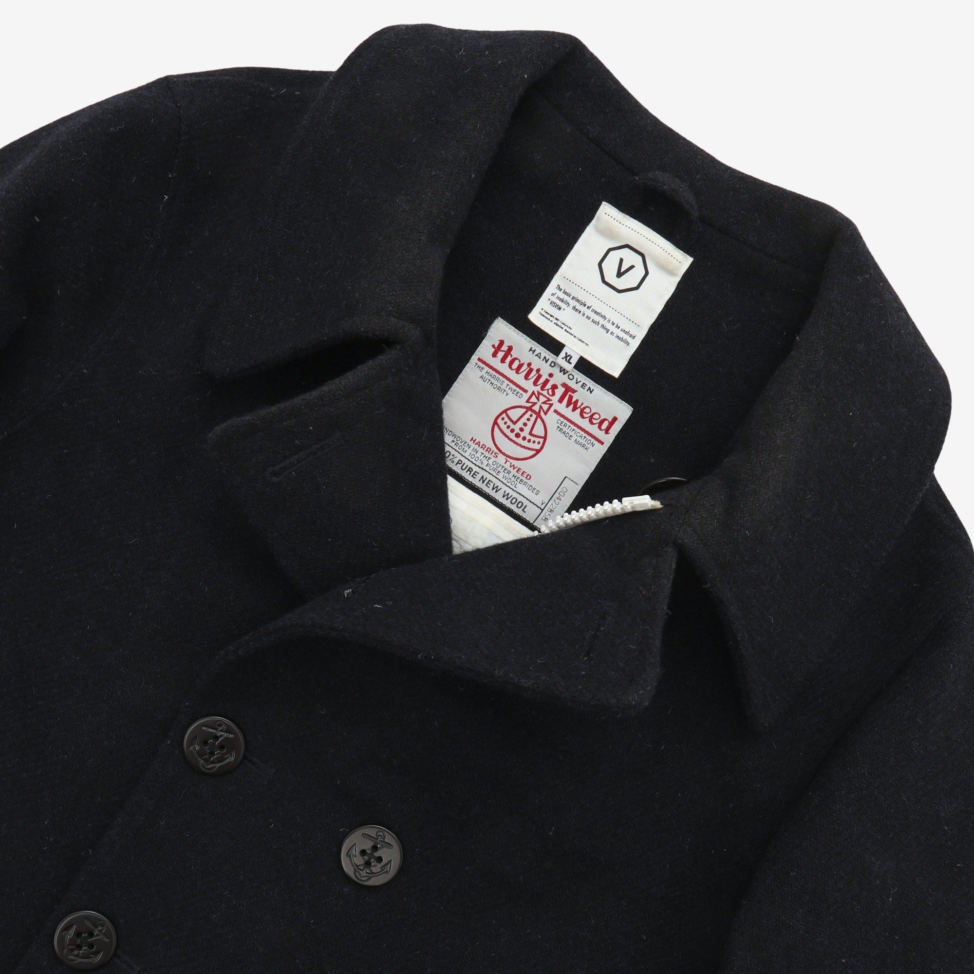 Gore-Tex Harris Tweed Wool Pea Coat