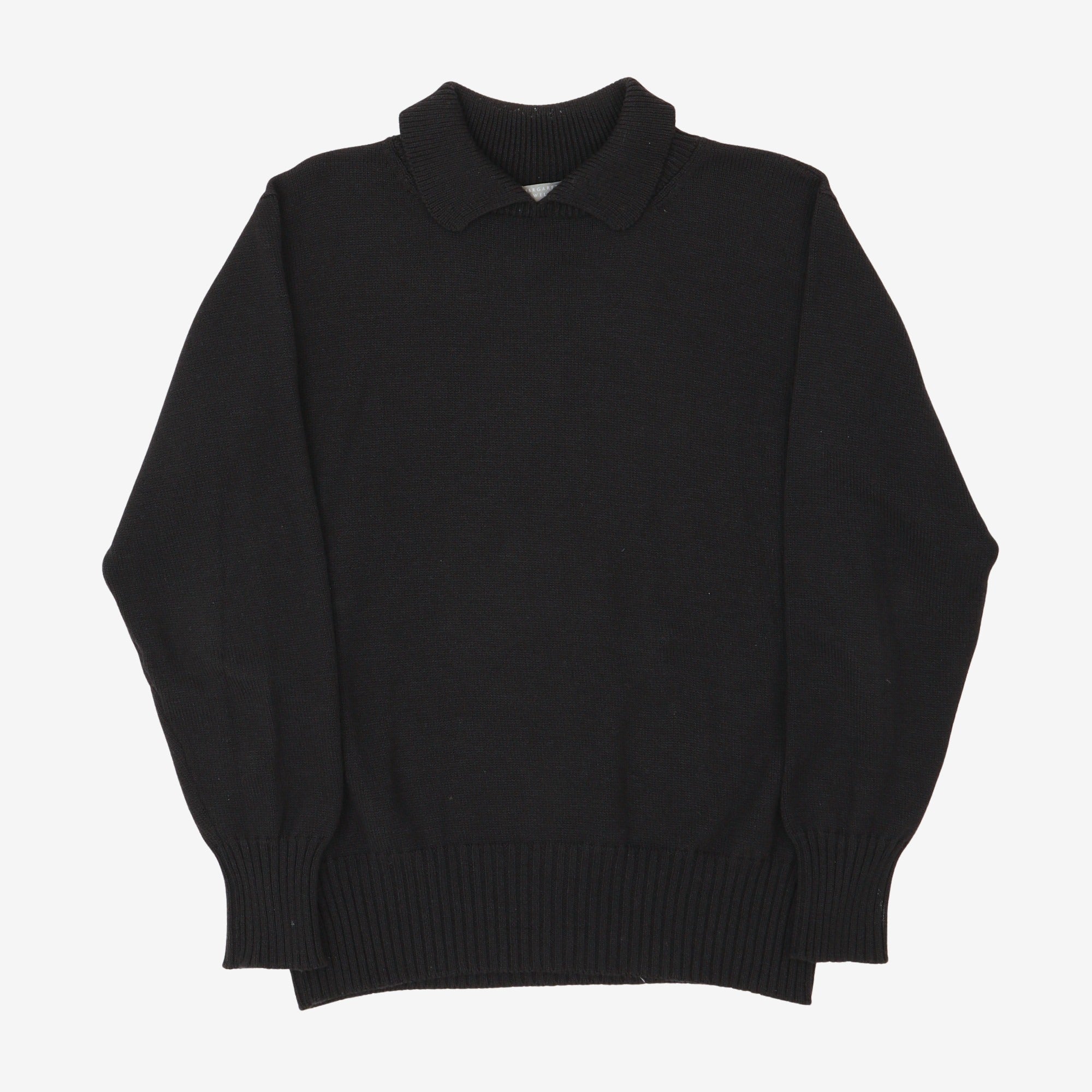Collared Cotton Blend Sweater