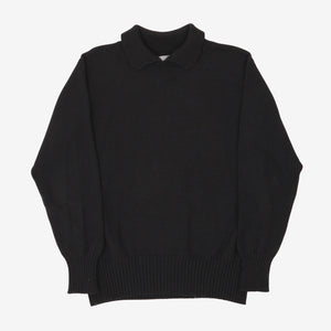Collared Cotton Blend Sweater