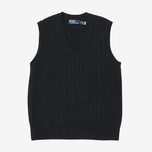 Cotton Linen Blend Knit Vest
