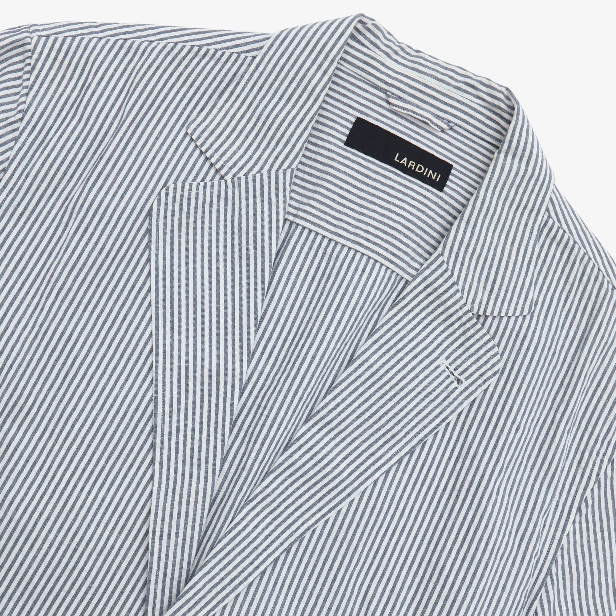 Seersucker Striped Blazer