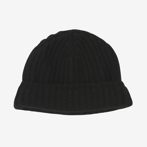 Cashmere Ribbed Knit Beanie