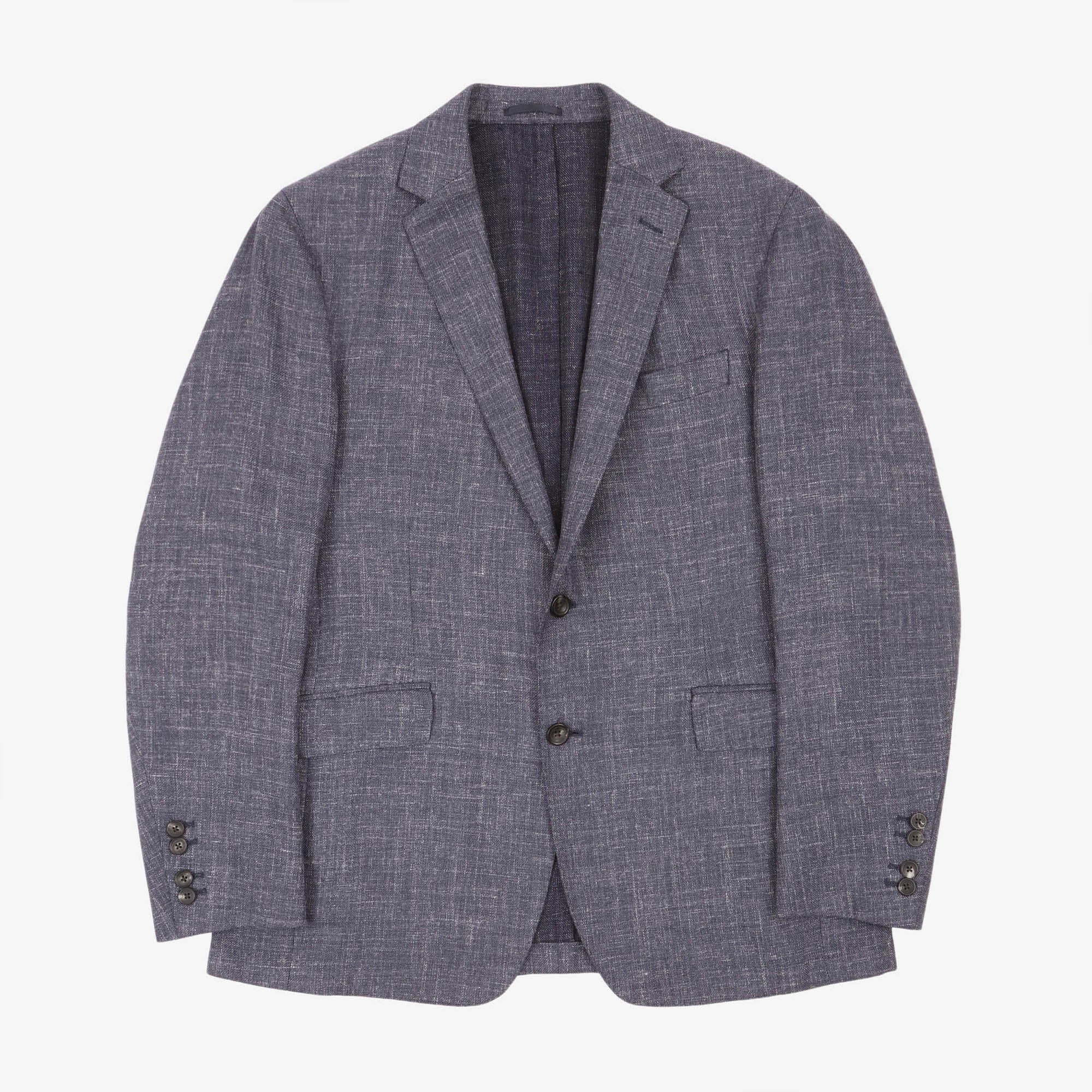 Wool Hopsack Denim Sports Jacket