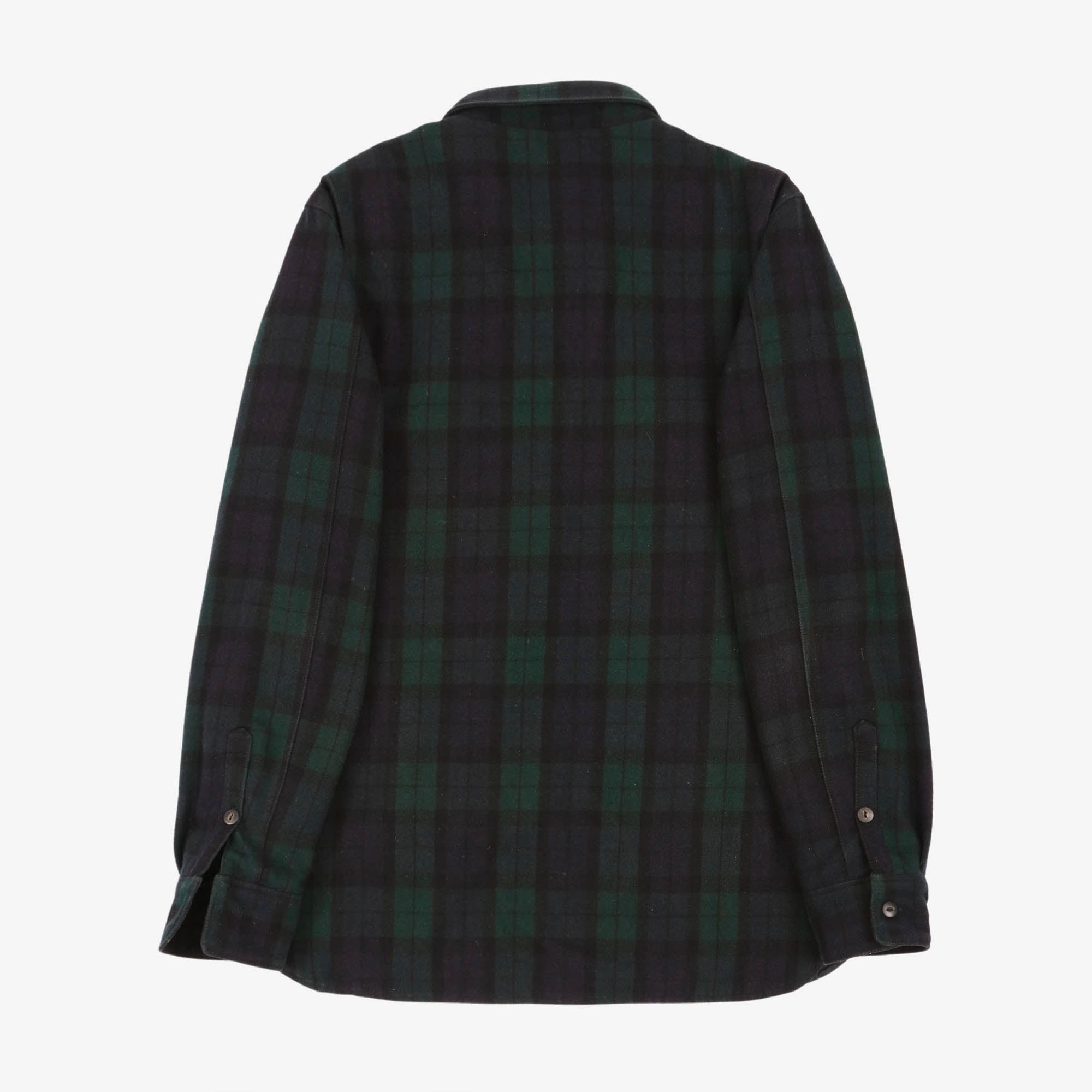 Plaid Wool Zip Up Jacket