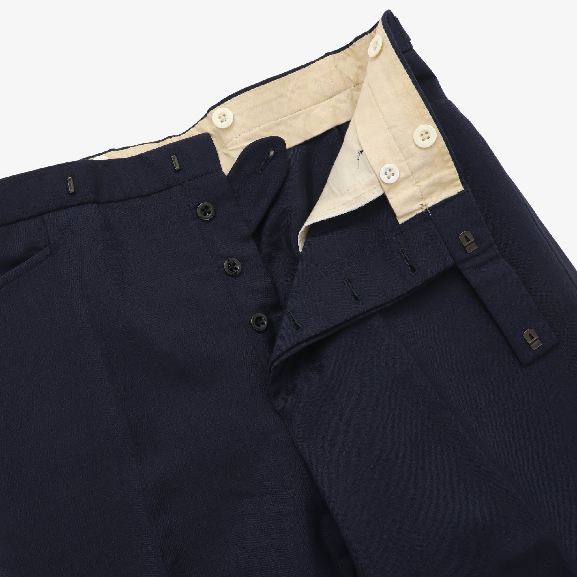 Wool Pleated Trousers (34W X 34L)