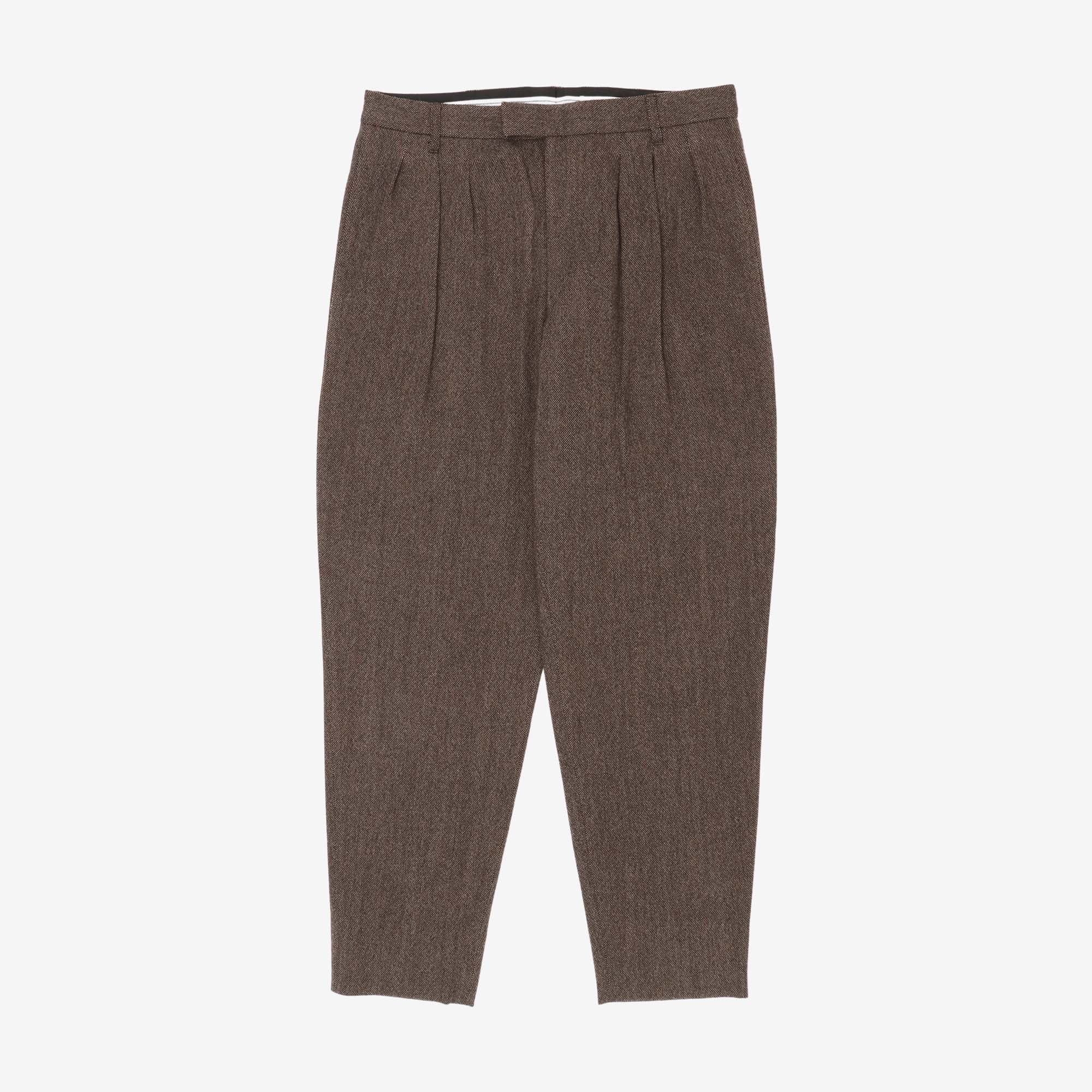 Pleated Wool Trousers (36W X 32L)