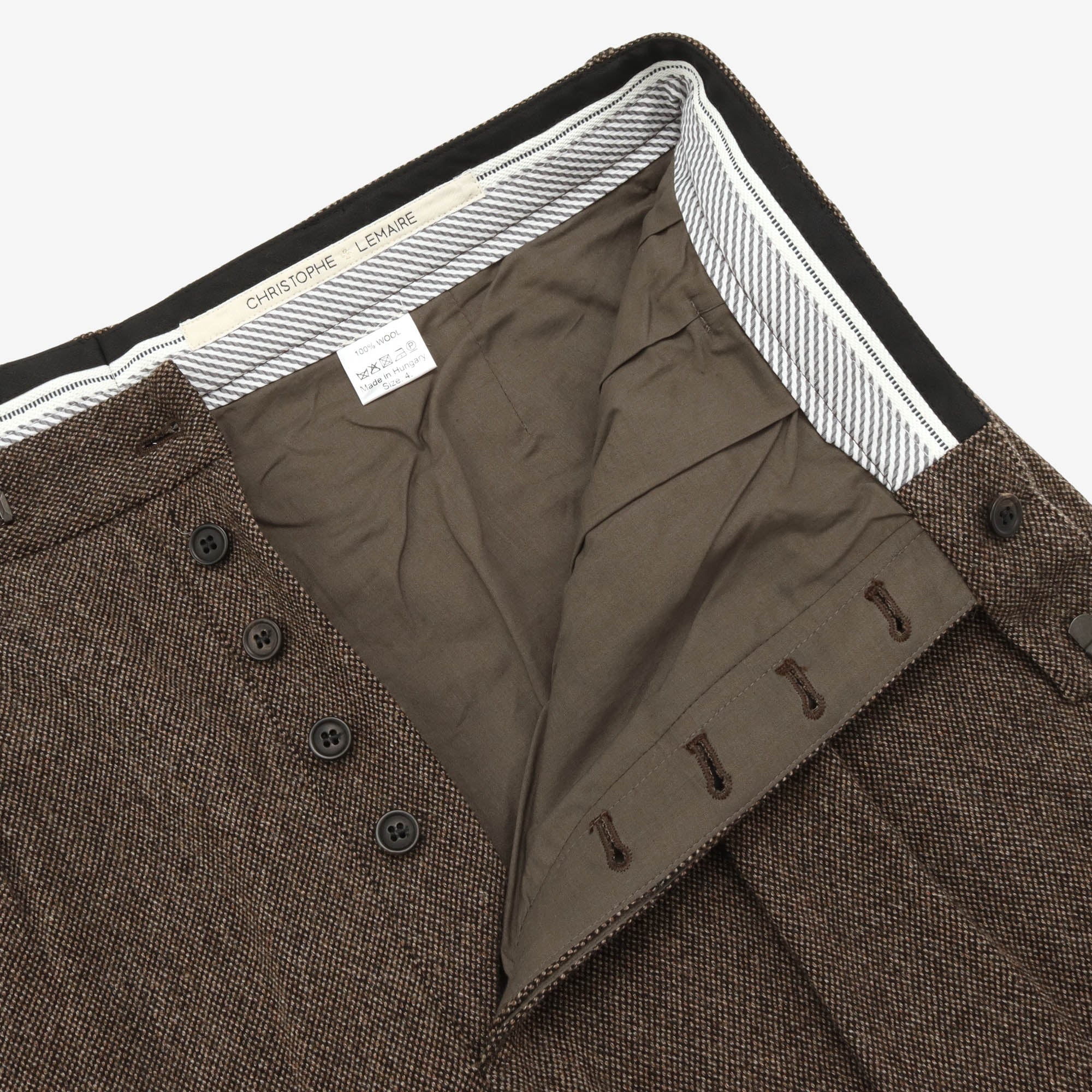 Pleated Wool Trousers (36W X 32L)