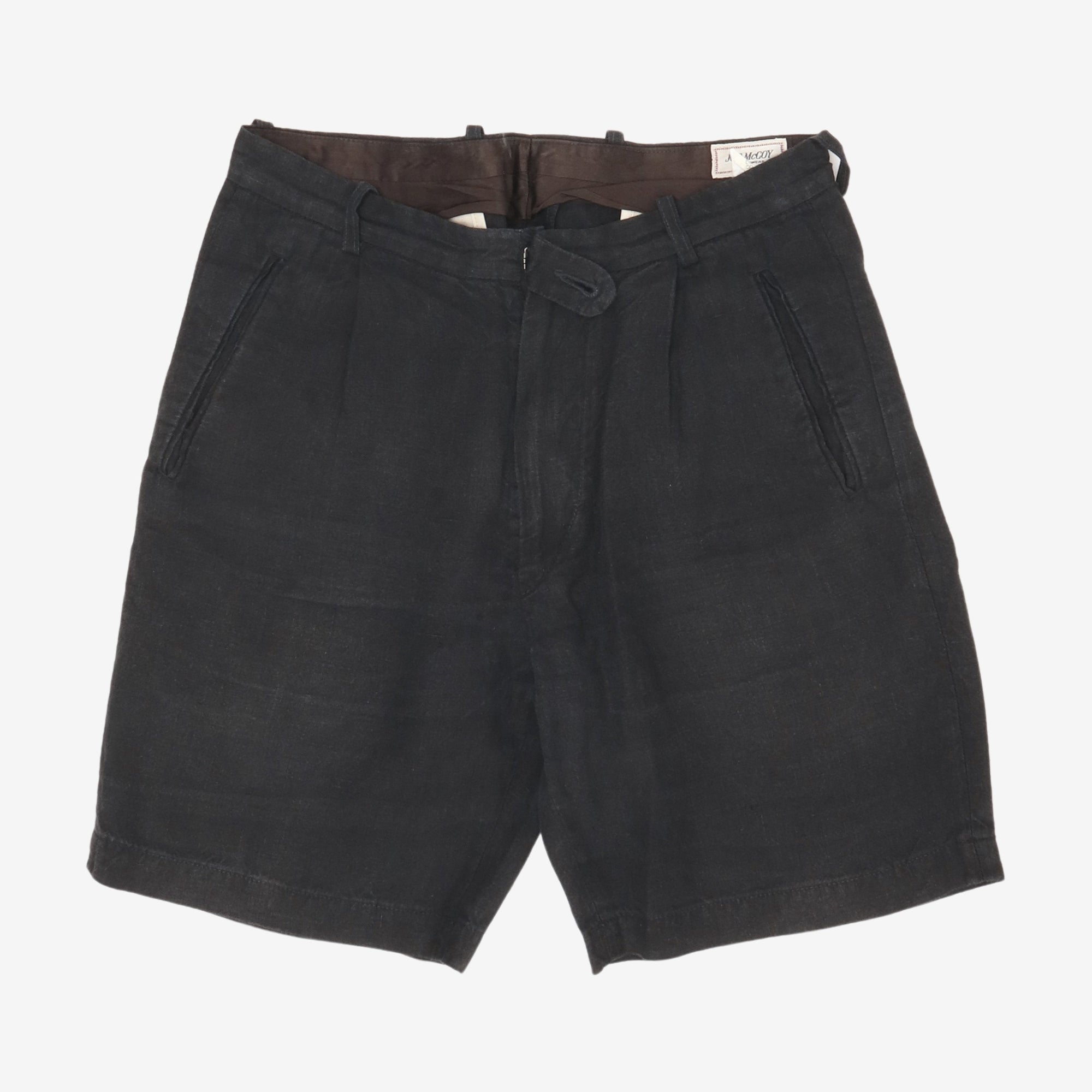 Linen Pleated Shorts (28W)