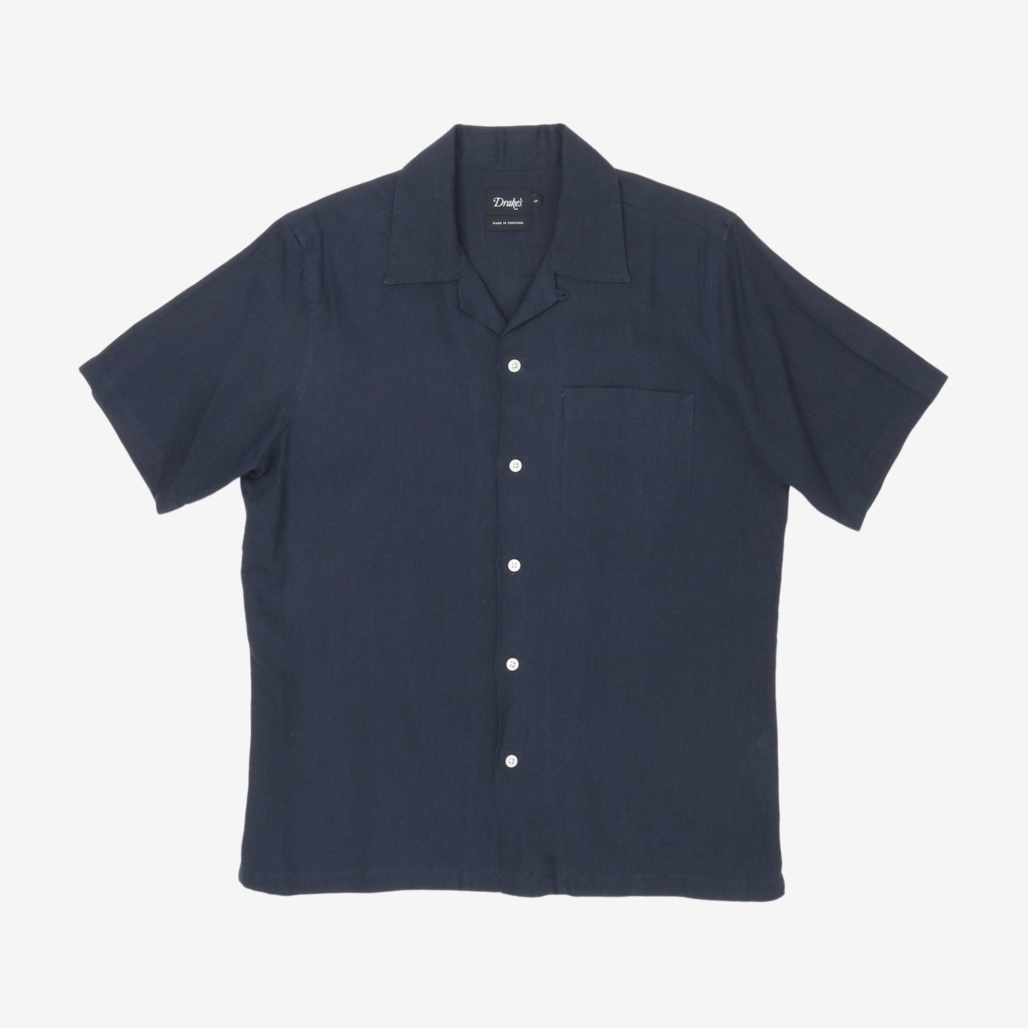 SS Linen Camp Collar Shirt
