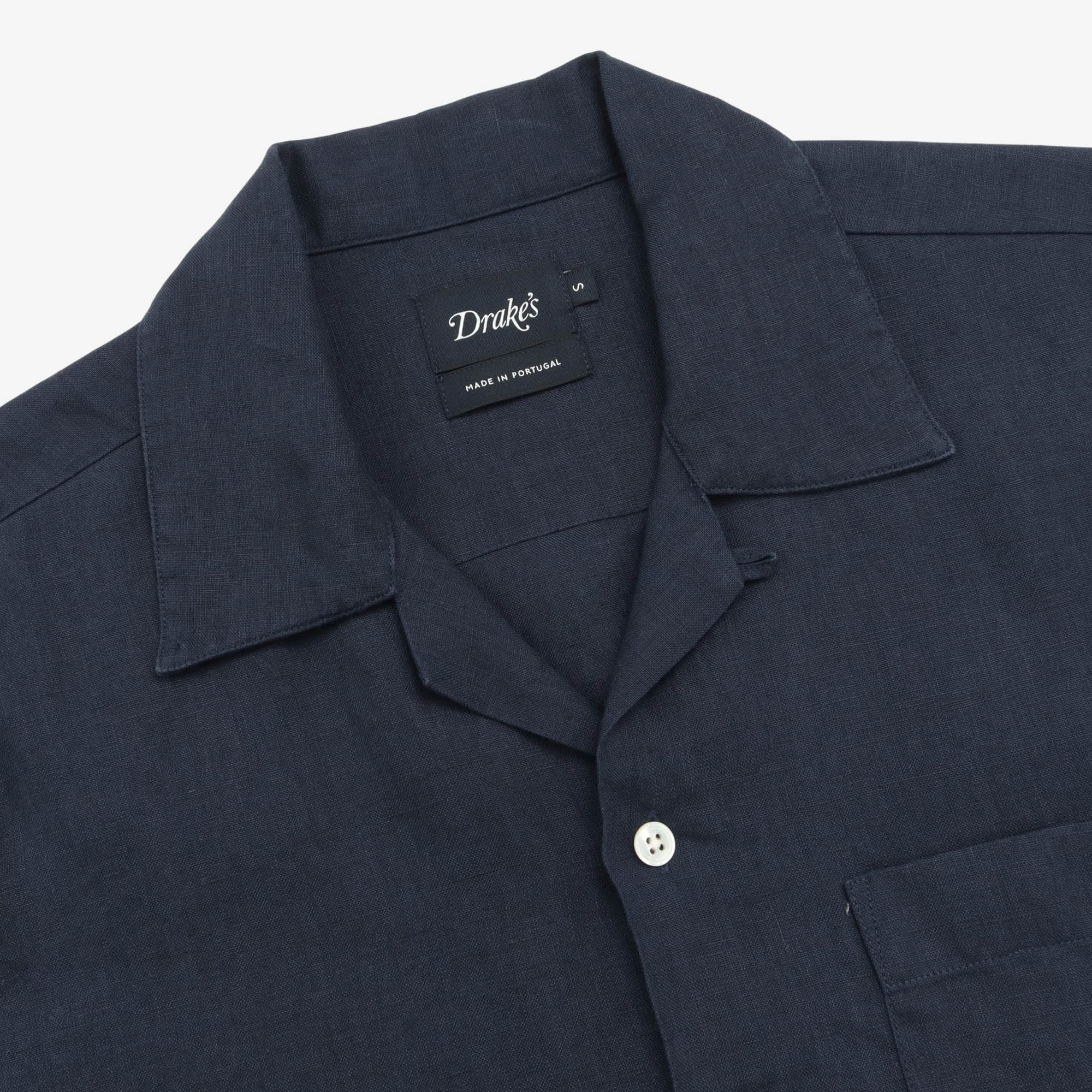SS Linen Camp Collar Shirt