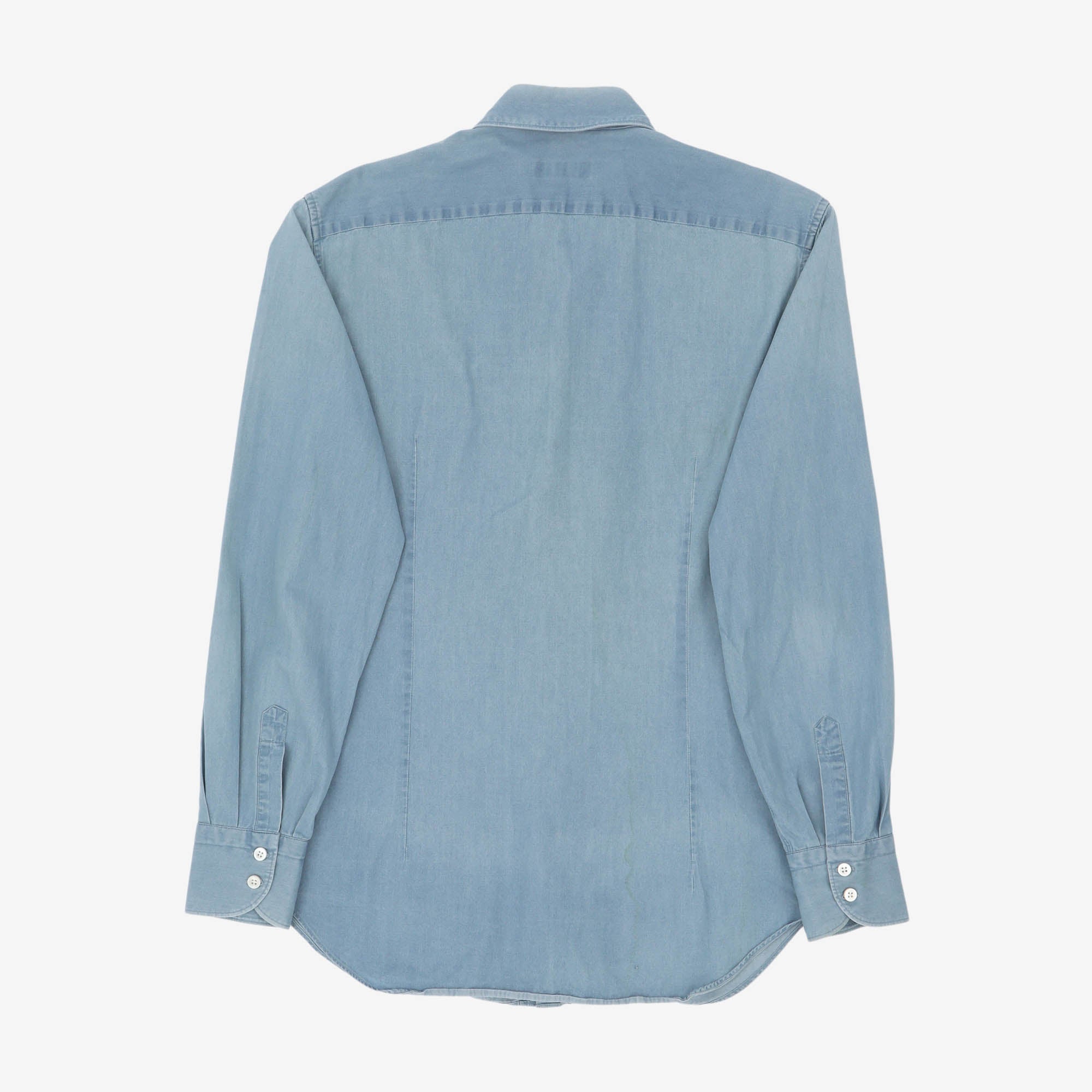 Cutaway Collar Denim Shirt