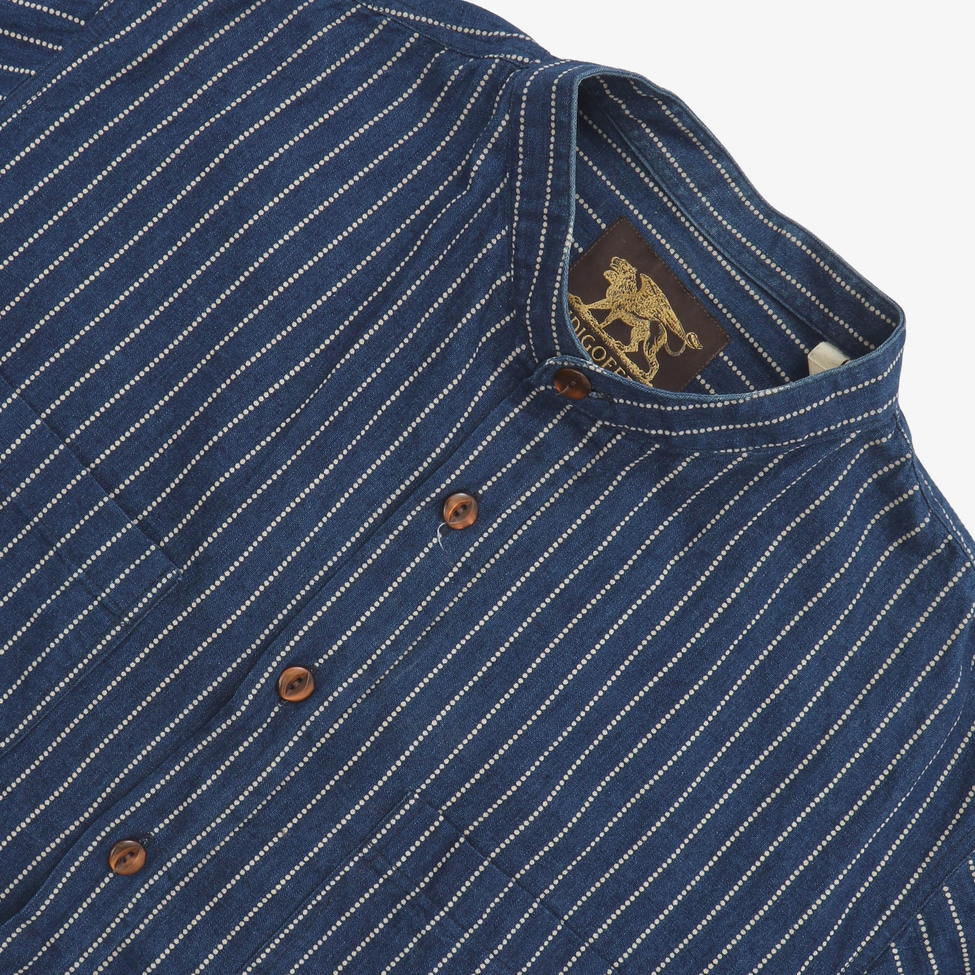 Selvedge Band Collar Wabash Shirt