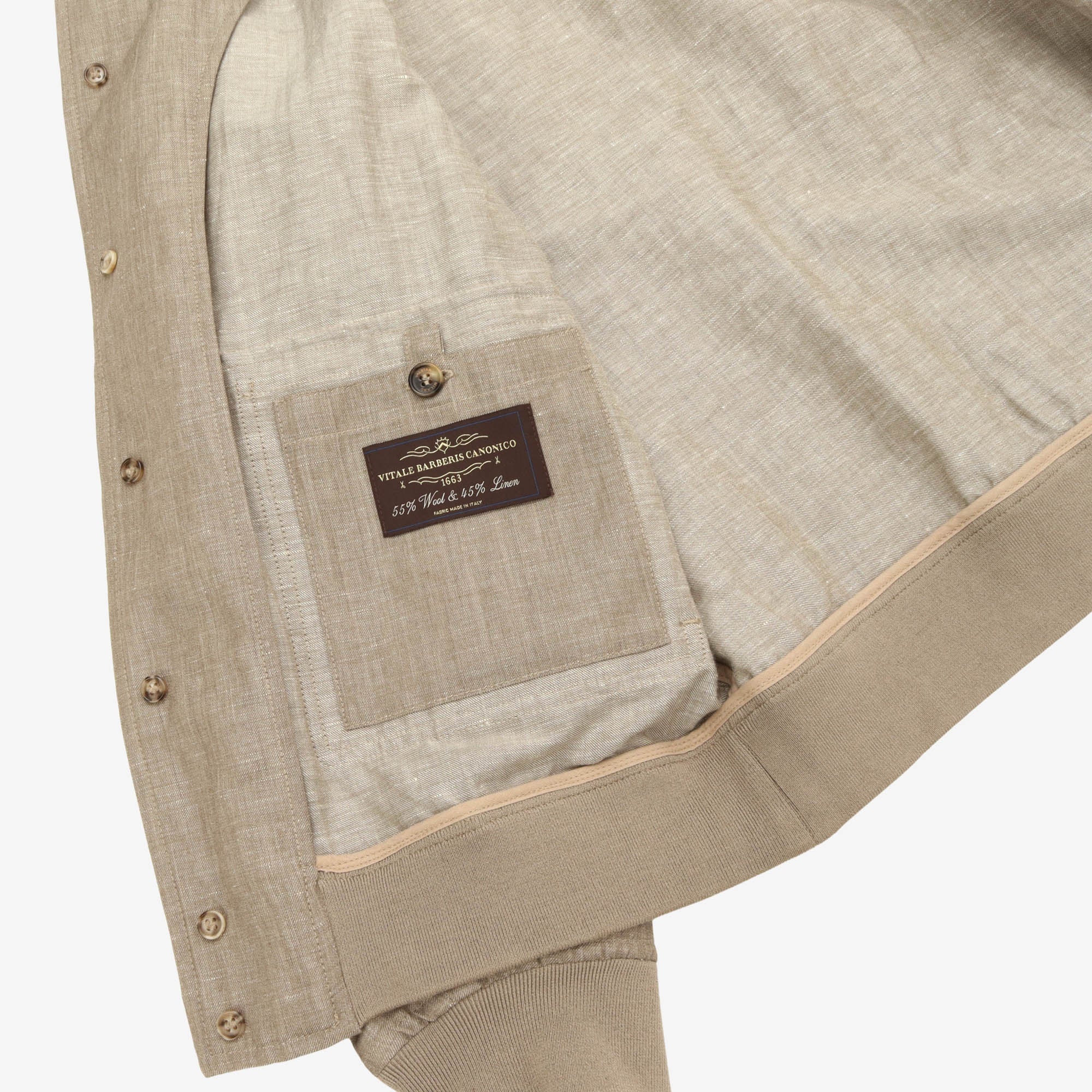 Valstarino Linen Bomber Jacket