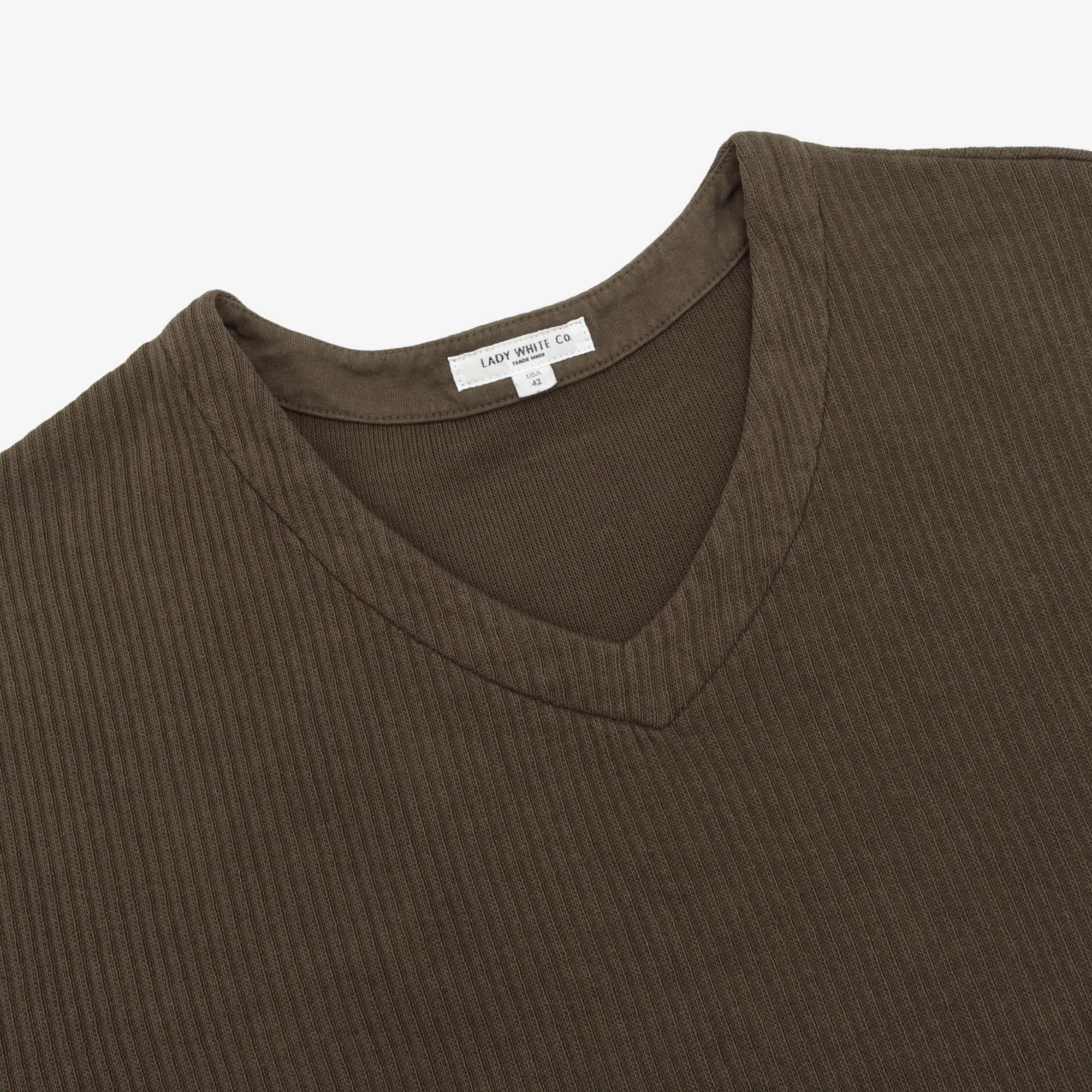 V Neck Ribbed Sweater