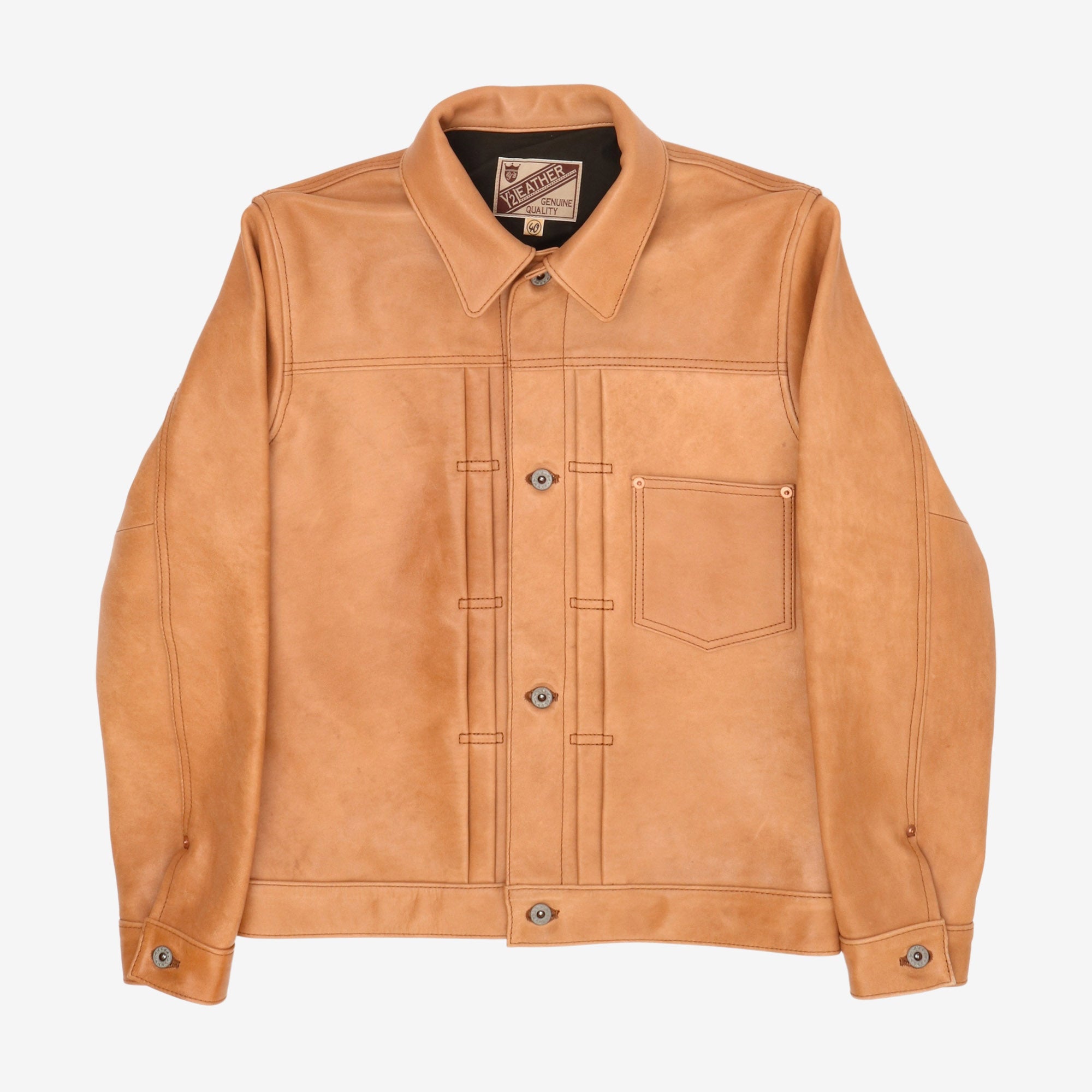 Kakishibu Persimmon Type 1 Leather Jacket