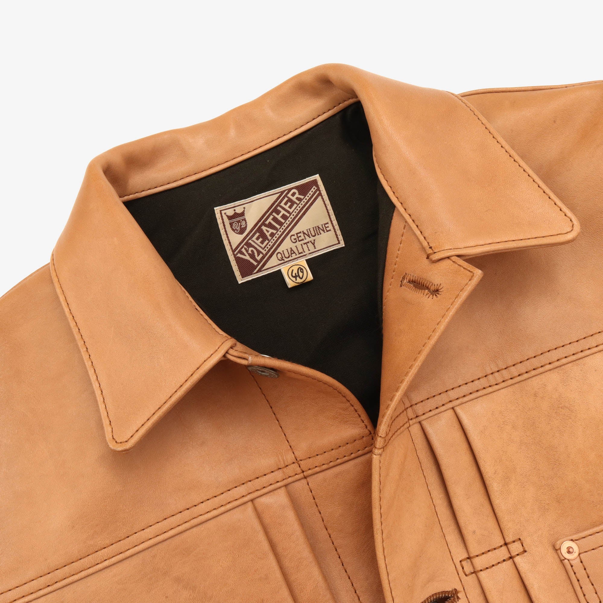 Kakishibu Persimmon Type 1 Leather Jacket